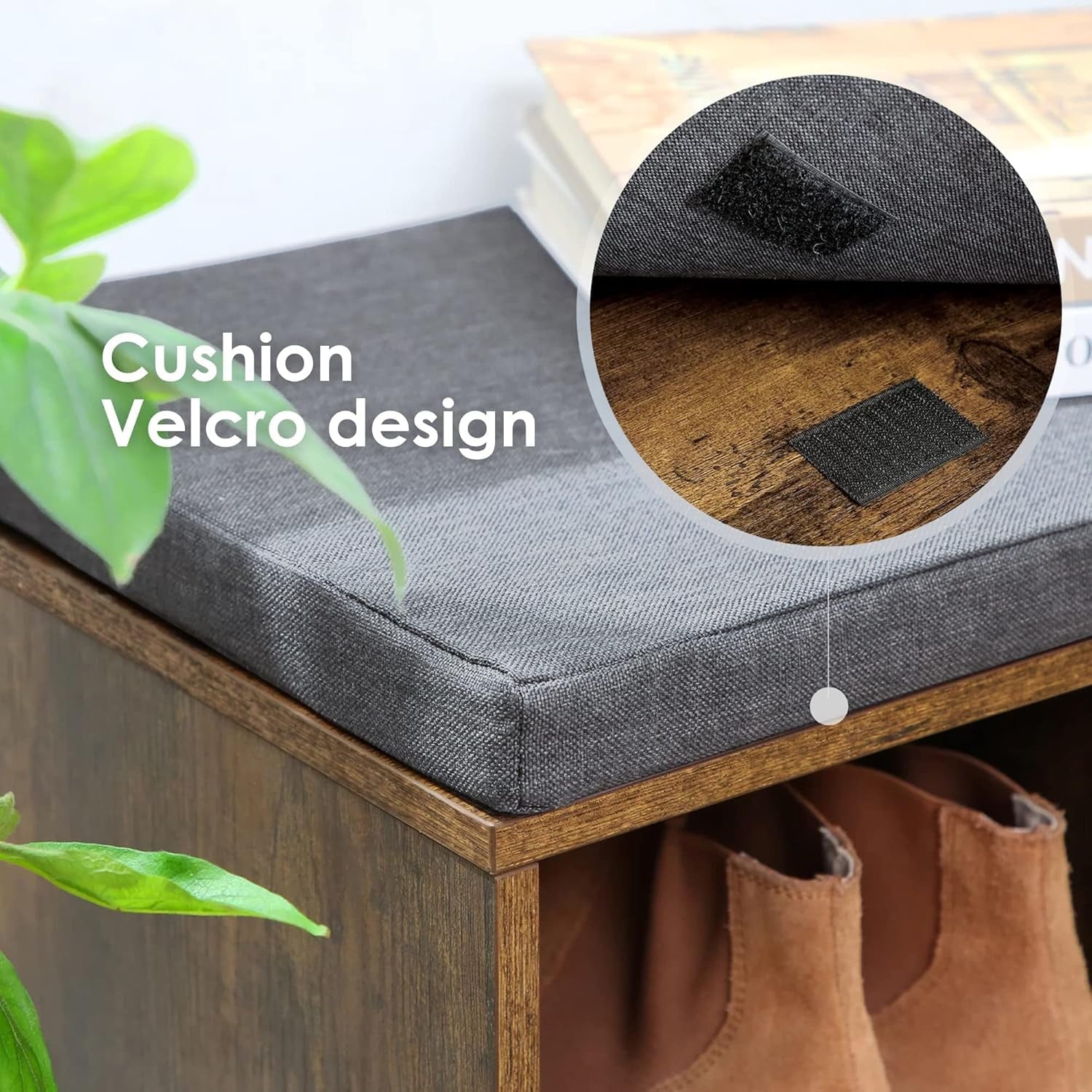 CL.HPAHKL Shoe Storage Bench, 10 Compartments Shoe Rack Bench with Storage, 3-Tier Shoe Organizer with Cushion for Li... - Image 5