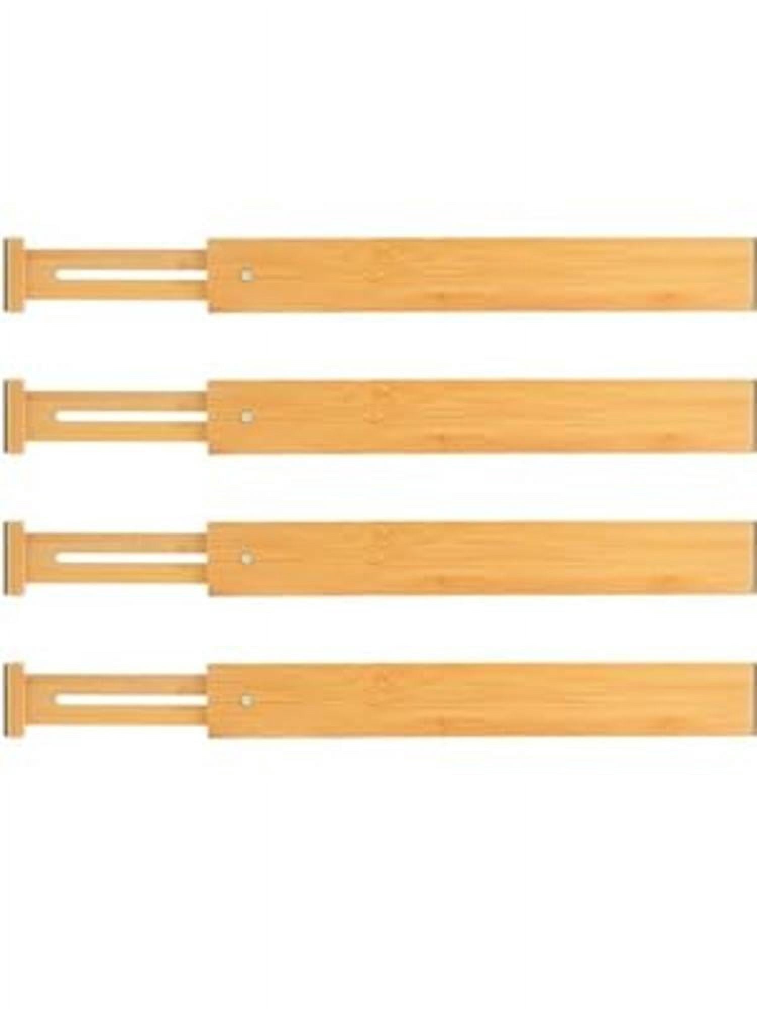 16.8-21.8 Adjustable Bamboo Drawer Dividers, Expandable Kitchen Drawer Organizer for Large Utensils, Drawer Separator... - Image 5