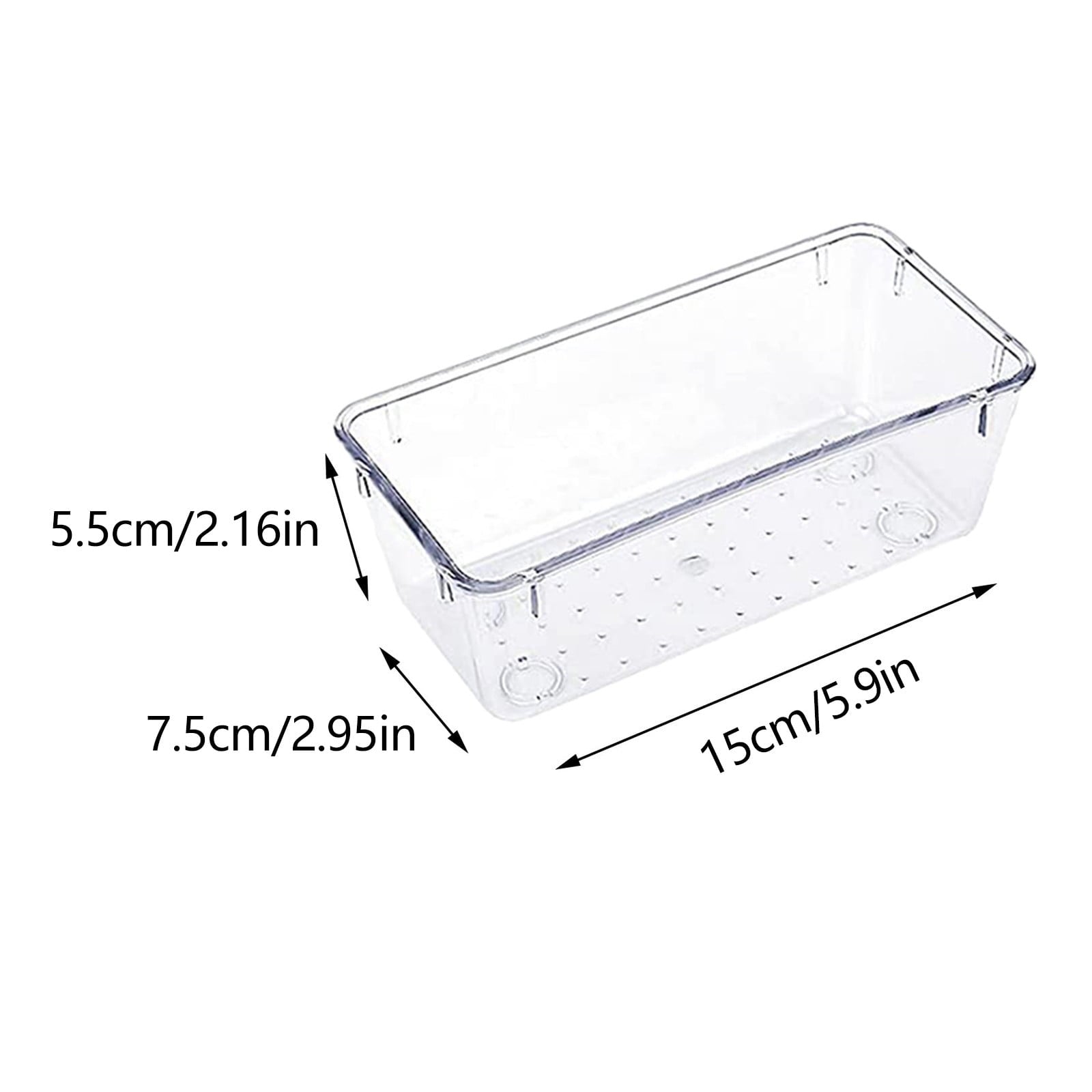 1 Organizers Clear Plastic Organizers and Storage Bins for Kitchen, Bathroom, Office, Dresser Desk Organizer Tray for... - Image 2