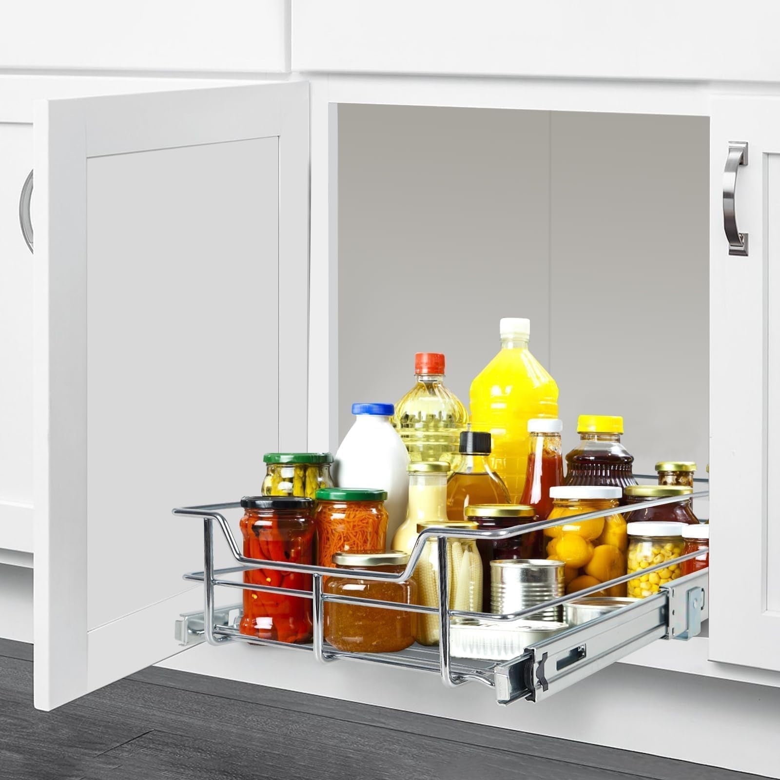STORING Pull Out Cabinet Organizer 20" W X 22" D, Slide Out Drawers for kitchen organizers and storage, Capacity Heav... - Image 3