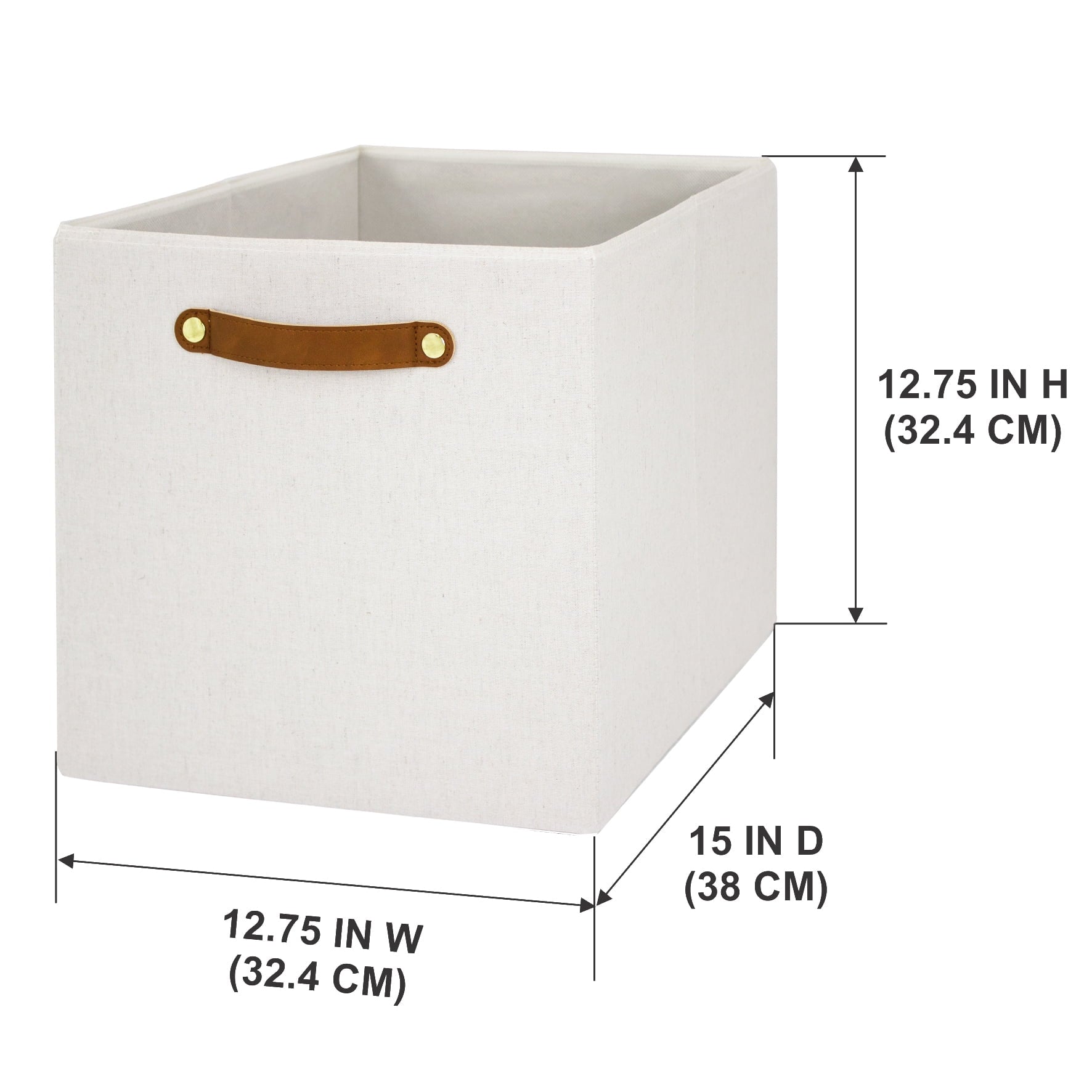 Better Homes & Gardens Collapsible Fabric Cube Storage Bin, Vanilla - Image 5