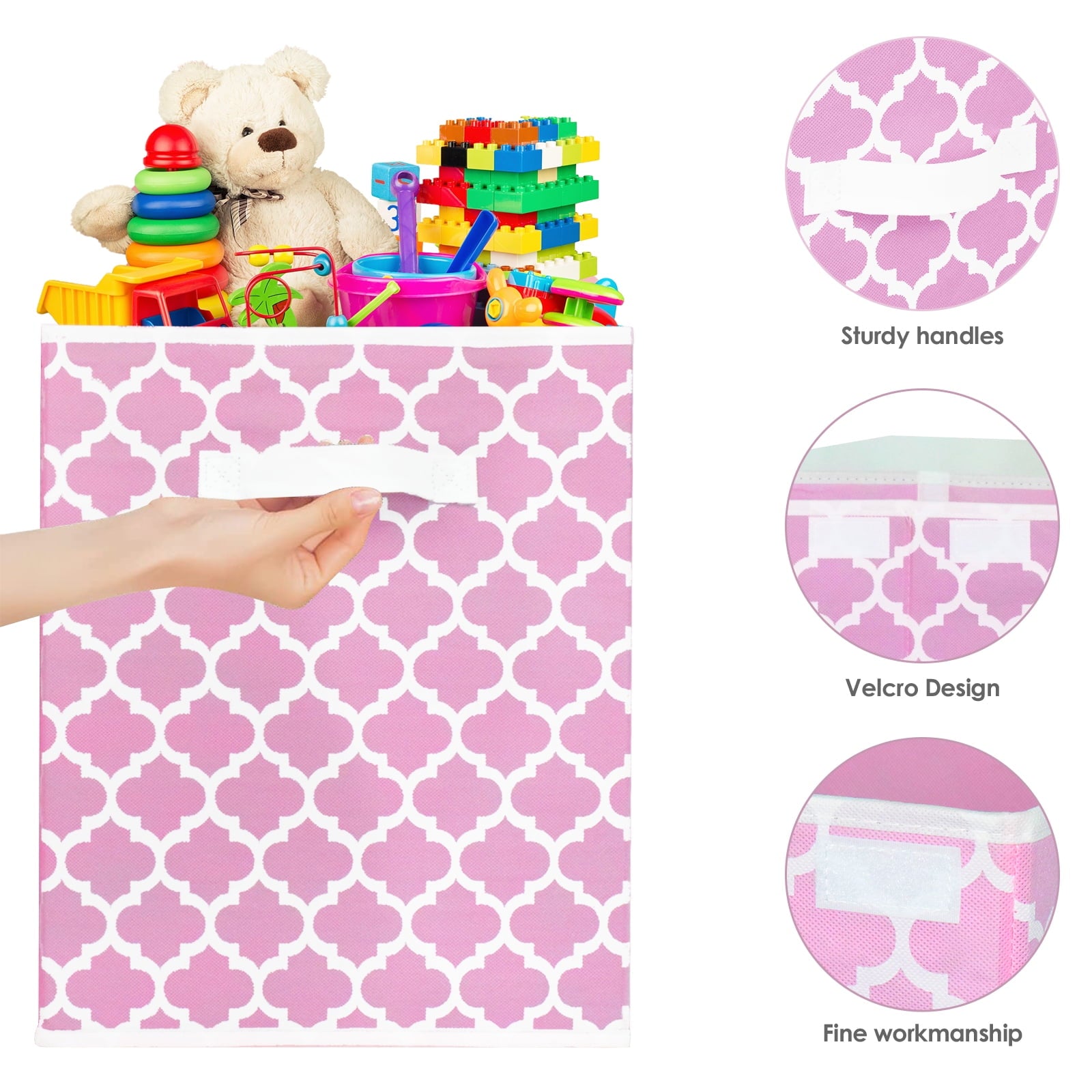 Toy Box for Girls, Kids - Large Toy Chest Organizers and Storage Boxes with Flip-Top Lid & Divider, Collapsible Conta... - Image 2