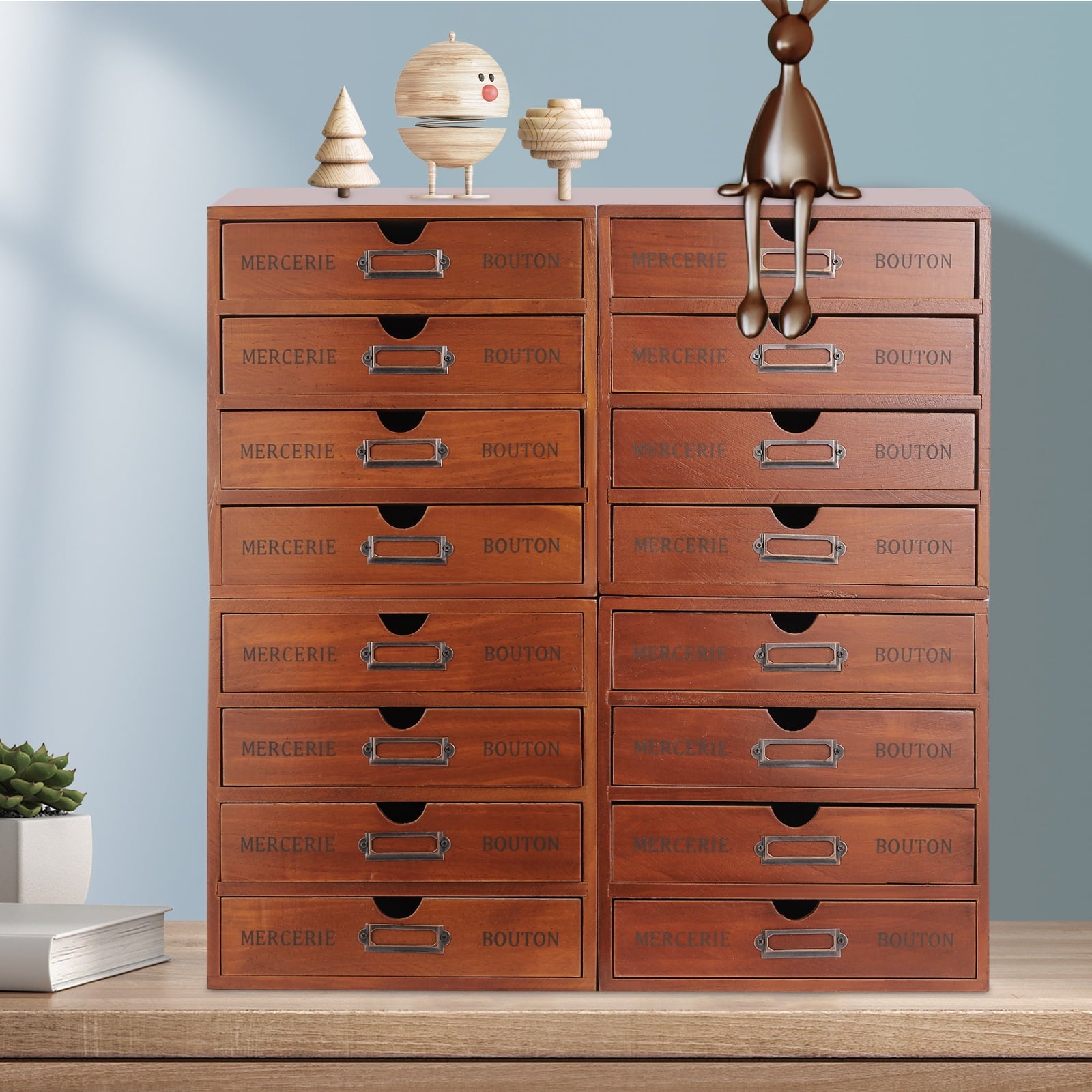 16-Drawer Organizer Set, Space-saving Drawer Organizers, Ready-to-Use 4-Piece Drawer Organizer, for Living Rooms and ... - Image 3