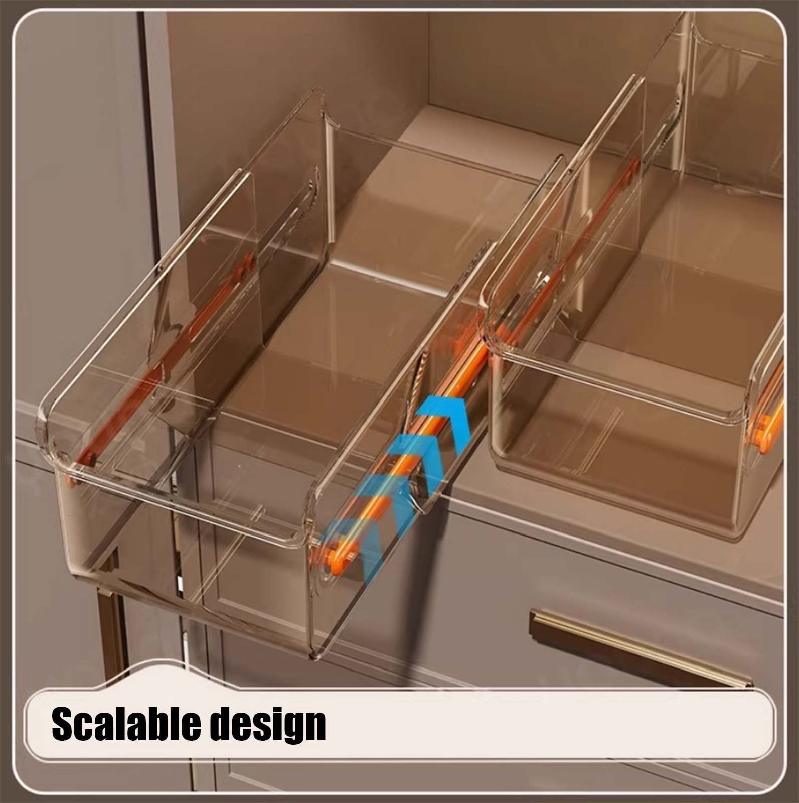Expandable Drawer Organizer with Wide Opening Smooth Slide Stackable Storage Solution for Home Kitchen Bathroom Office - Image 4