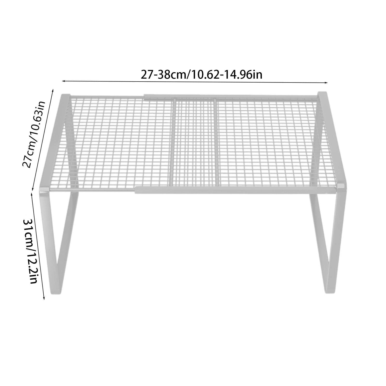 Adjustable Cabinet Shelf Organizer, Expandable Stackable Storage Rack for Closet Pantry, Space Saving Divider for Sho... - Image 3