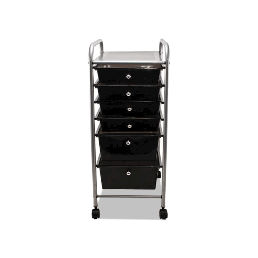 Portable Drawer Organizer, 13w x 15 3/8d x 32 1/8h, Smoke/Matte Gray - Image 4