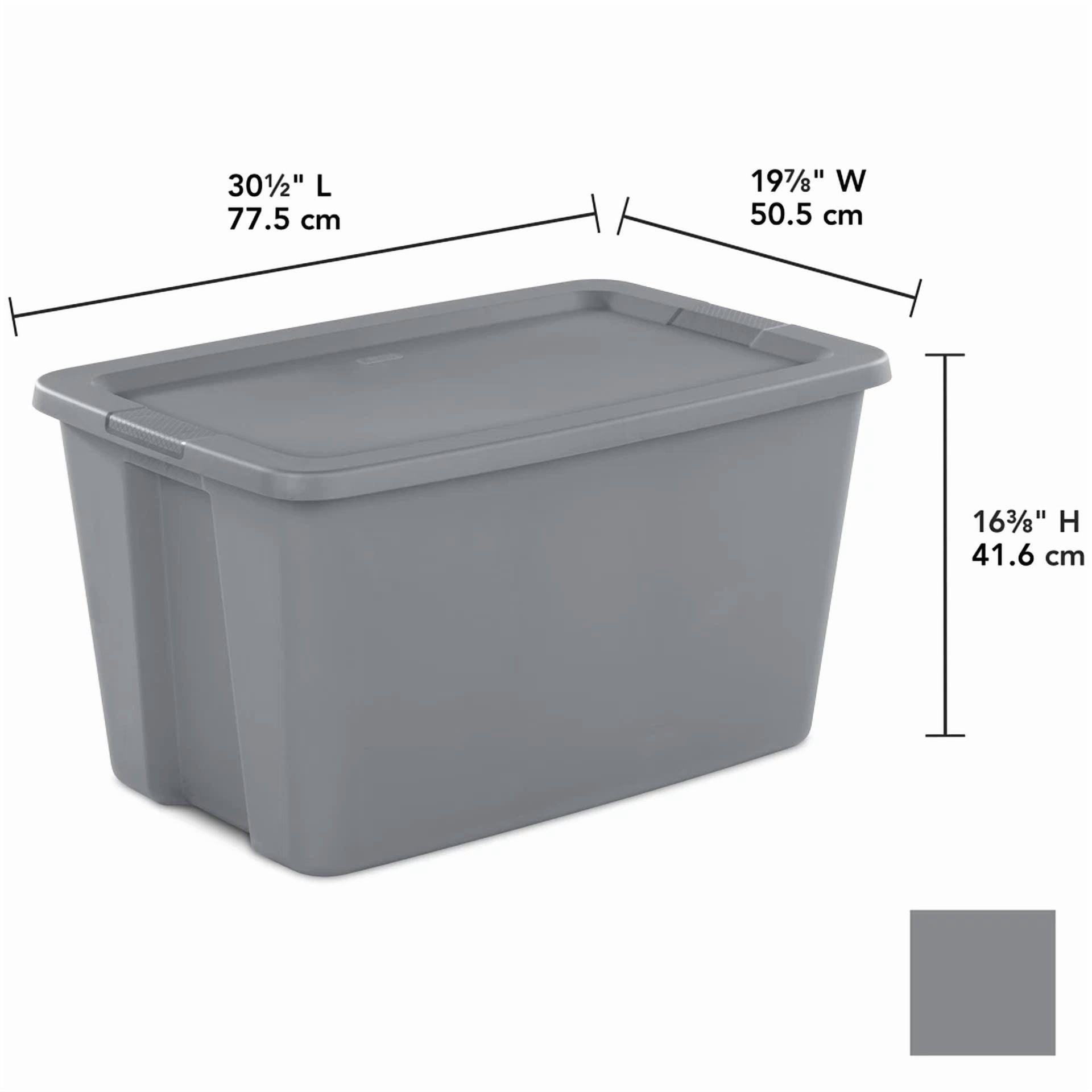 BEST- Extra Large Storage Bin, 30 Gallon Plastic Storage Container,Gray - Image 3