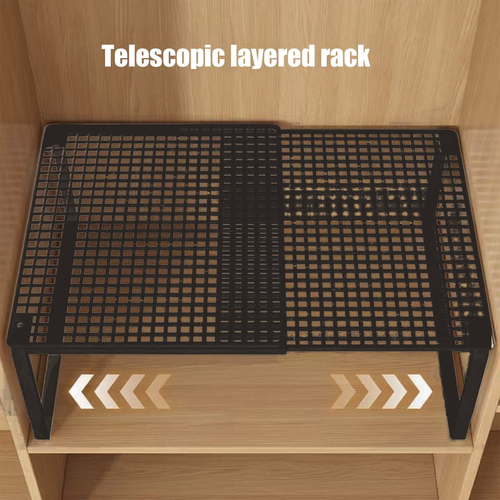 Expandable Cabinet Storage Shelf - Stackable Organizer Rack for Kitchen, Bathroom, Pantry, Coffee Countertop, Home Office Desk, Wardrobe & S - Image 6