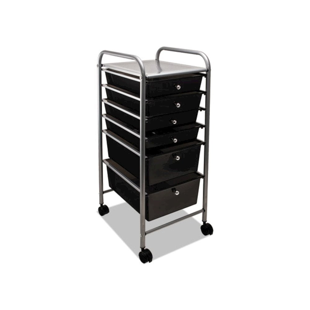Portable Drawer Organizer, 13w x 15 3/8d x 32 1/8h, Smoke/Matte Gray