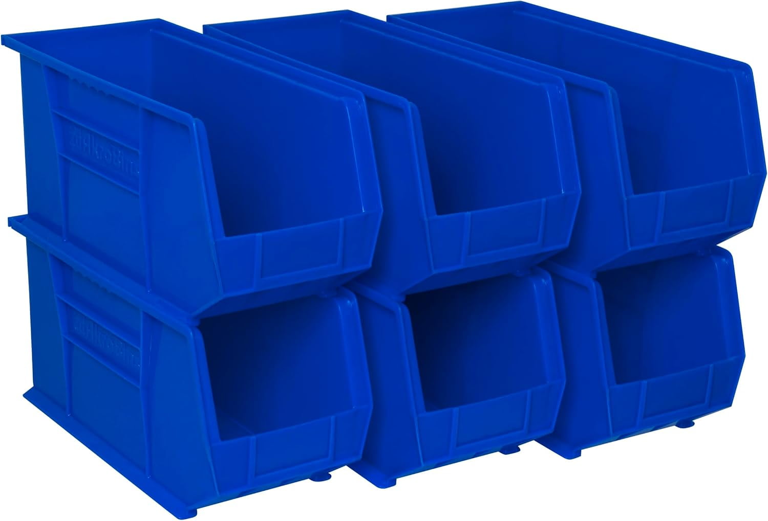 Akro-Mils 30265 AkroBins Plastic Storage Bins, Space-Saving Stackable Bins for Garage, Pantry, Craft Organization, 18-" x 8.25-" x 9-", Blue
