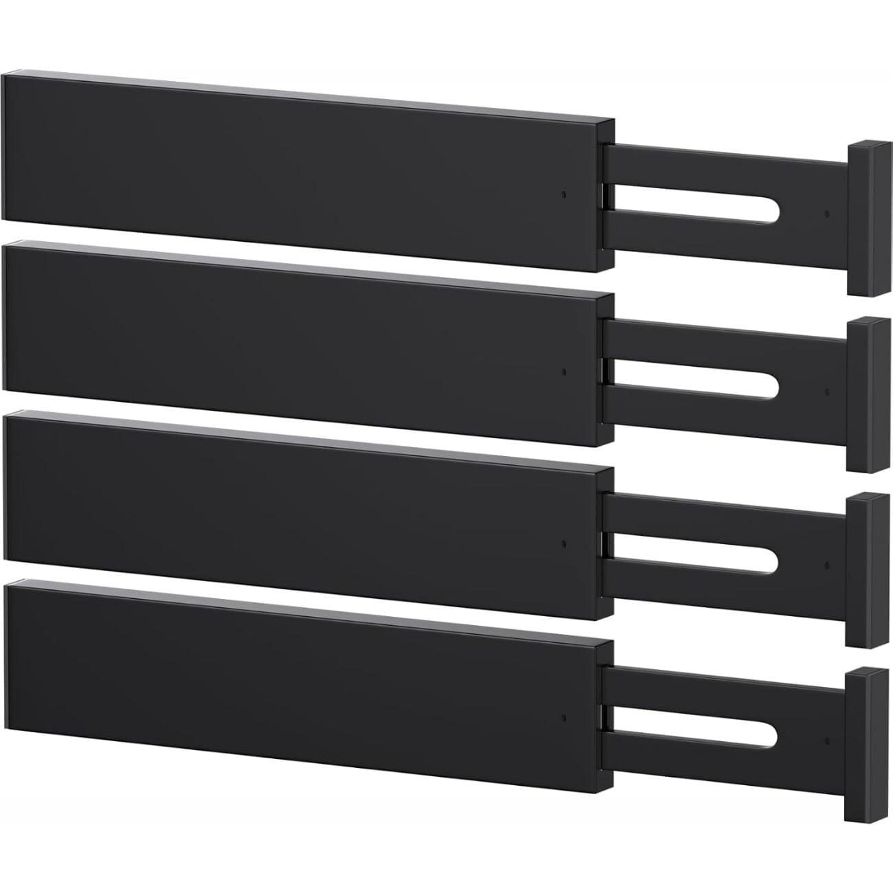 Bamboo Drawer Dividers,17-22" Adjustable Kitchen Drawer Organizer for Clothes,4 Pack Expandable Drawer Organization S...