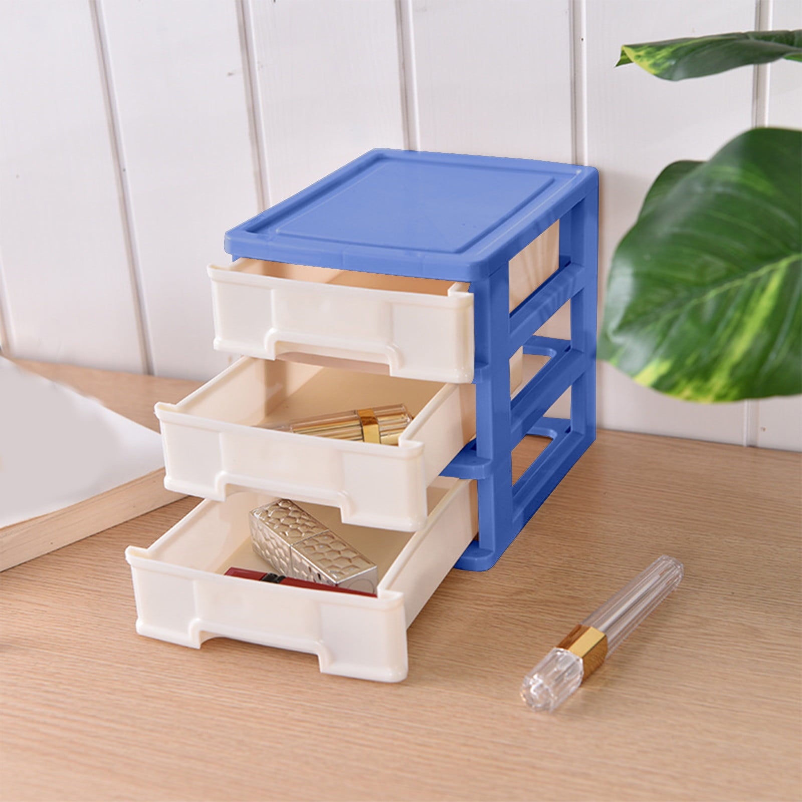 CasaChic Plastic Drawer Organizer, Cabinet & Office Desk Storage - Desktop Drawer Organizing Rack with Drawers