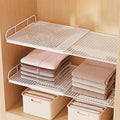 Expandable Cabinet Storage Shelf, Stackable Organizer Rack for Space Saving, Multi Use Shelf for Kitchen Bathroom Pan...