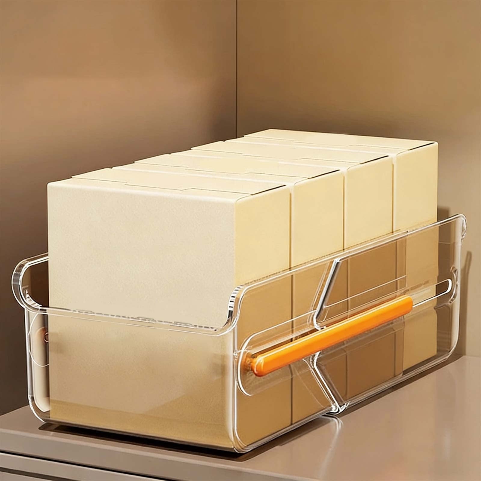 Clear Stackable Design, Heavy-duty Compartments, Versatile Storage Solution for Home Office and Kitchen