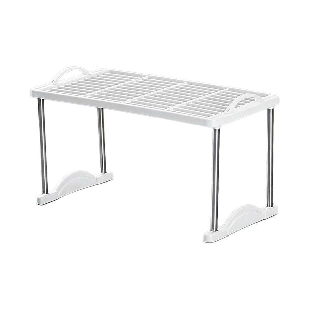 Stackable Multi Layer Storage Rack, Plastic Corner Organizer for Desktop Office Wardrobe, Multi-Purpose Shelving Unit