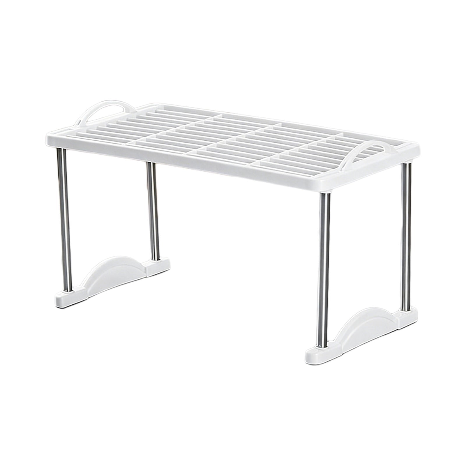 Stackable Multi Layer Storage Rack, Plastic Corner Organizer for Desktop Office Wardrobe, Multi-Purpose Shelving Unit