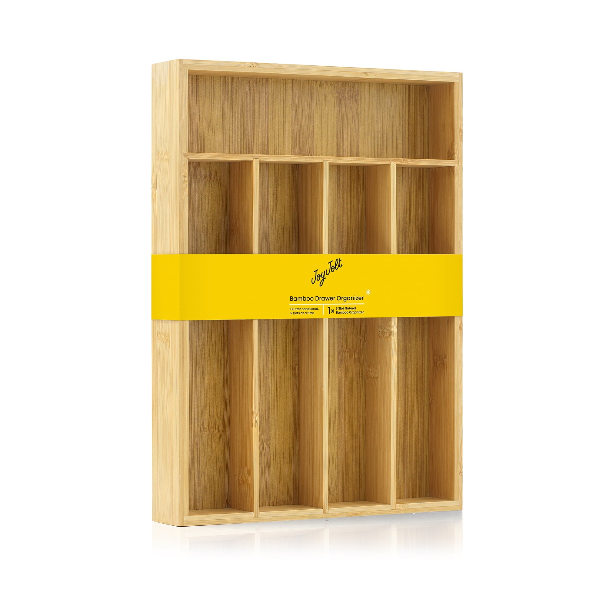 5 Compartment Bamboo Drawer Organizer