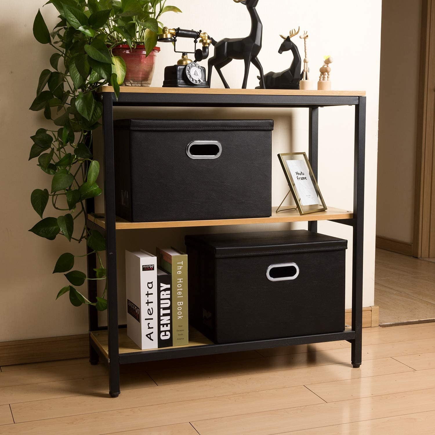 Large Foldable Storage Bins with Lids [3-Pack]