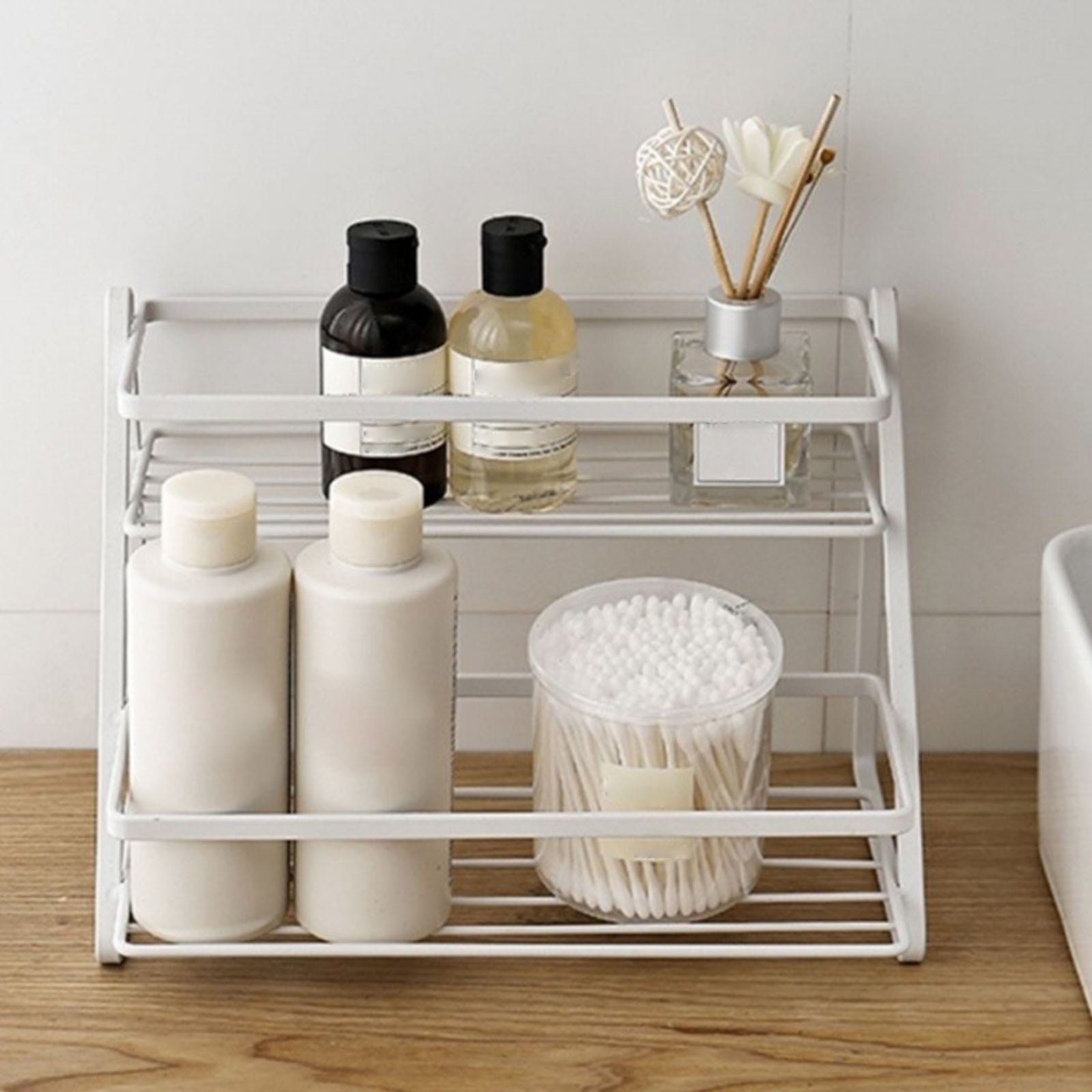 Cabinet Organizer Shelf Rack for Kitchen Counter Bedroom and Bathroom Home Textile