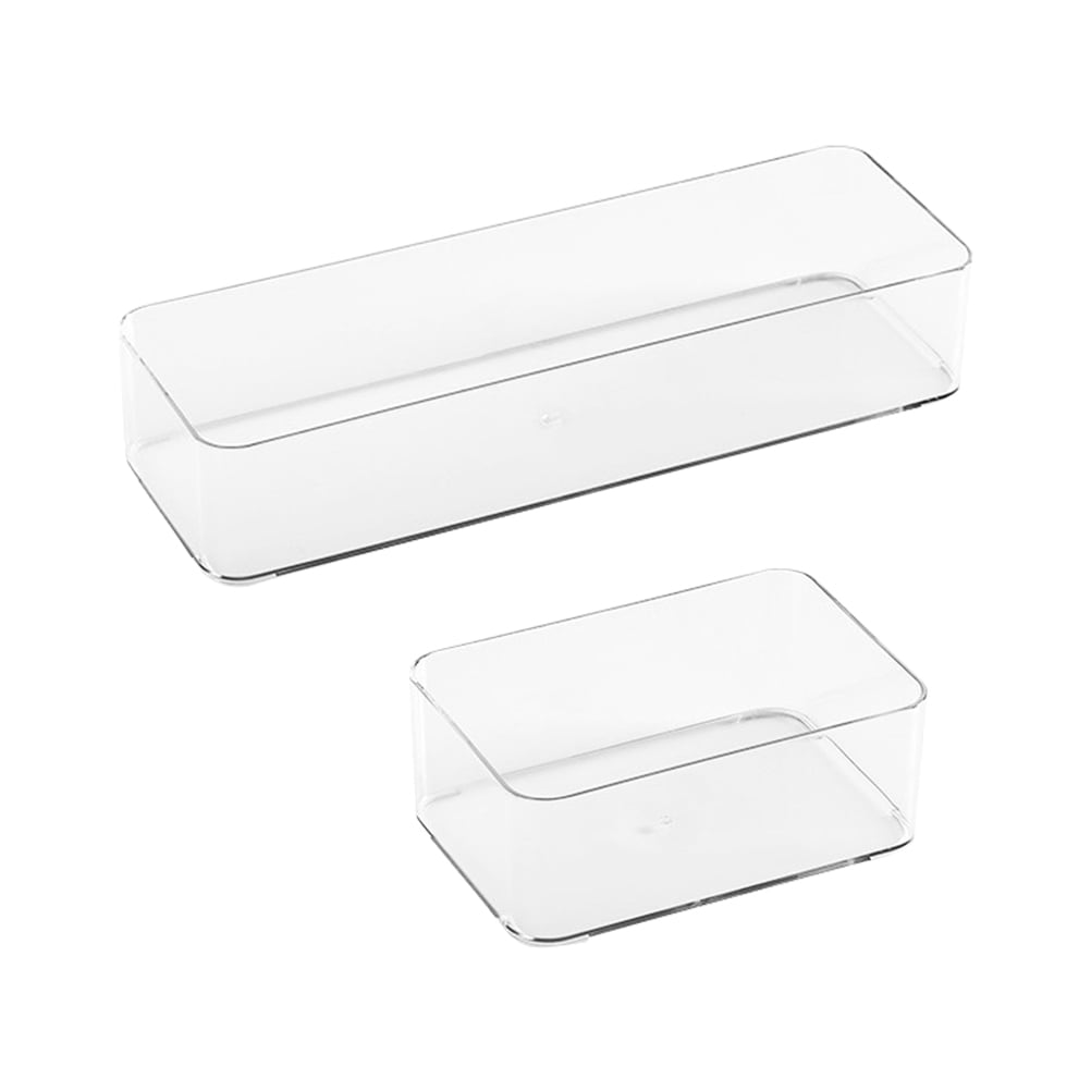 Plastic Drawer Organizer 2-Pack for Kitchen, Office, and Home Storage Solutions