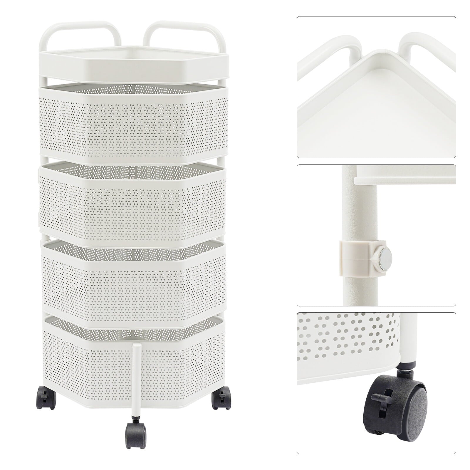 Rack, Removable Basket Shelf Organizer, Kitchen Shelf