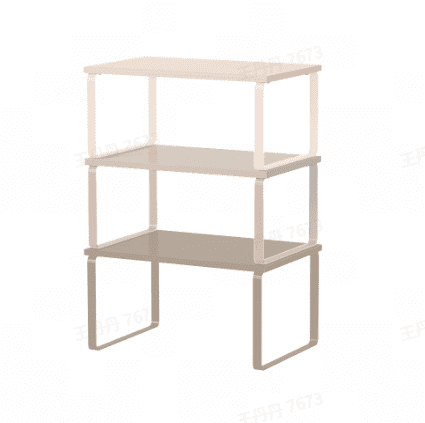 Cabinet Organizer Shelf, Set of 3 Kitchen Counter Shelves, Kitchen Storage, Stackable, Expandable, Metal and Bamboo, ...