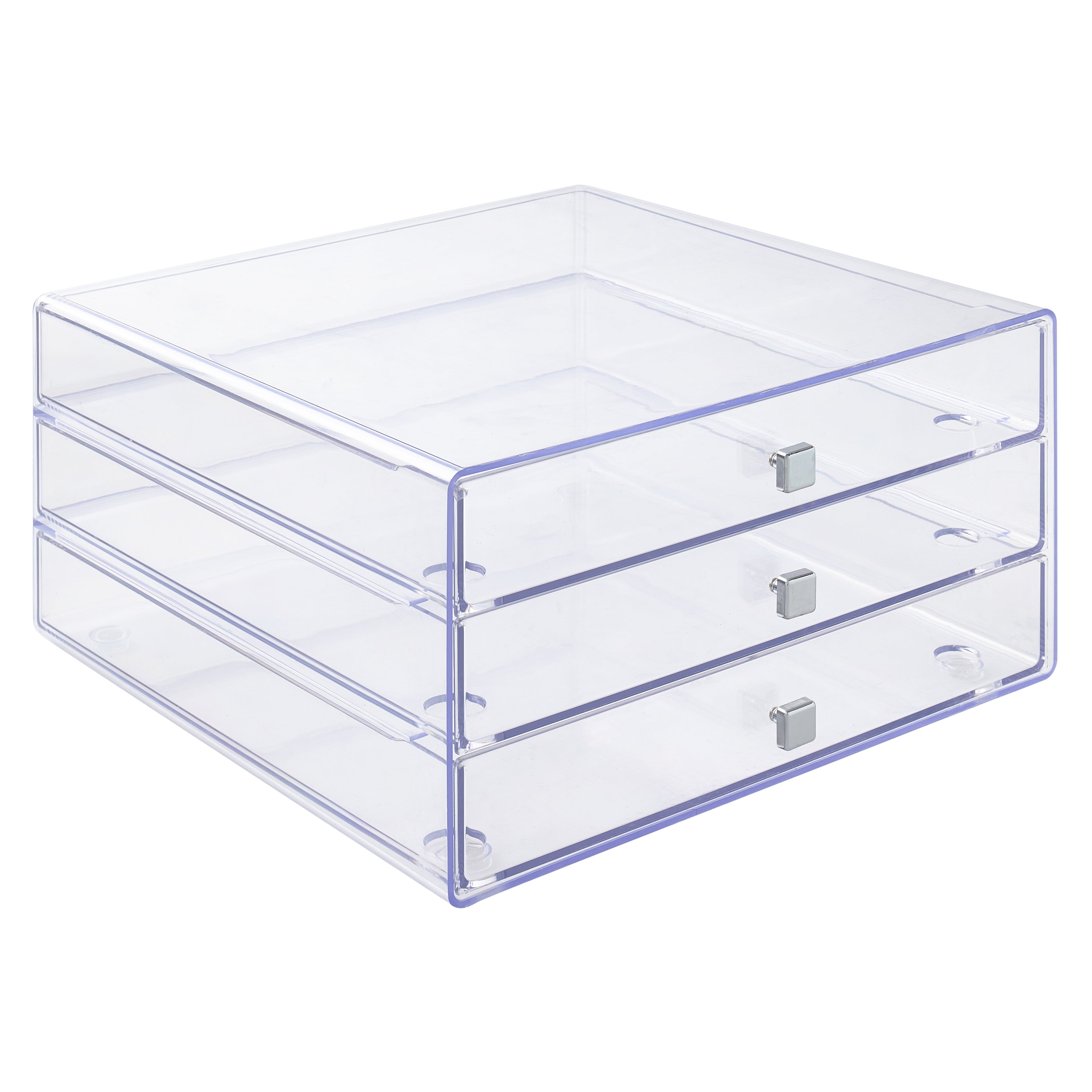 3-Drawer Cabinet Organizer, Clear