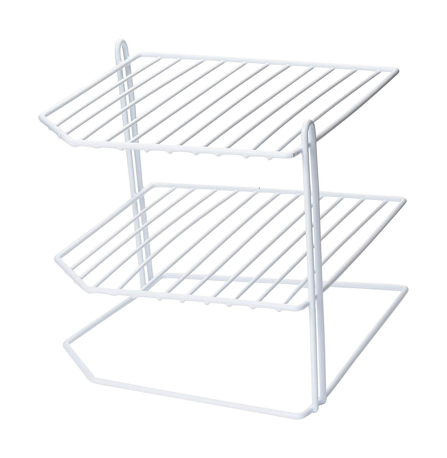 3-Tier Corner Shelf Counter and Cabinet Organizer, White 2215