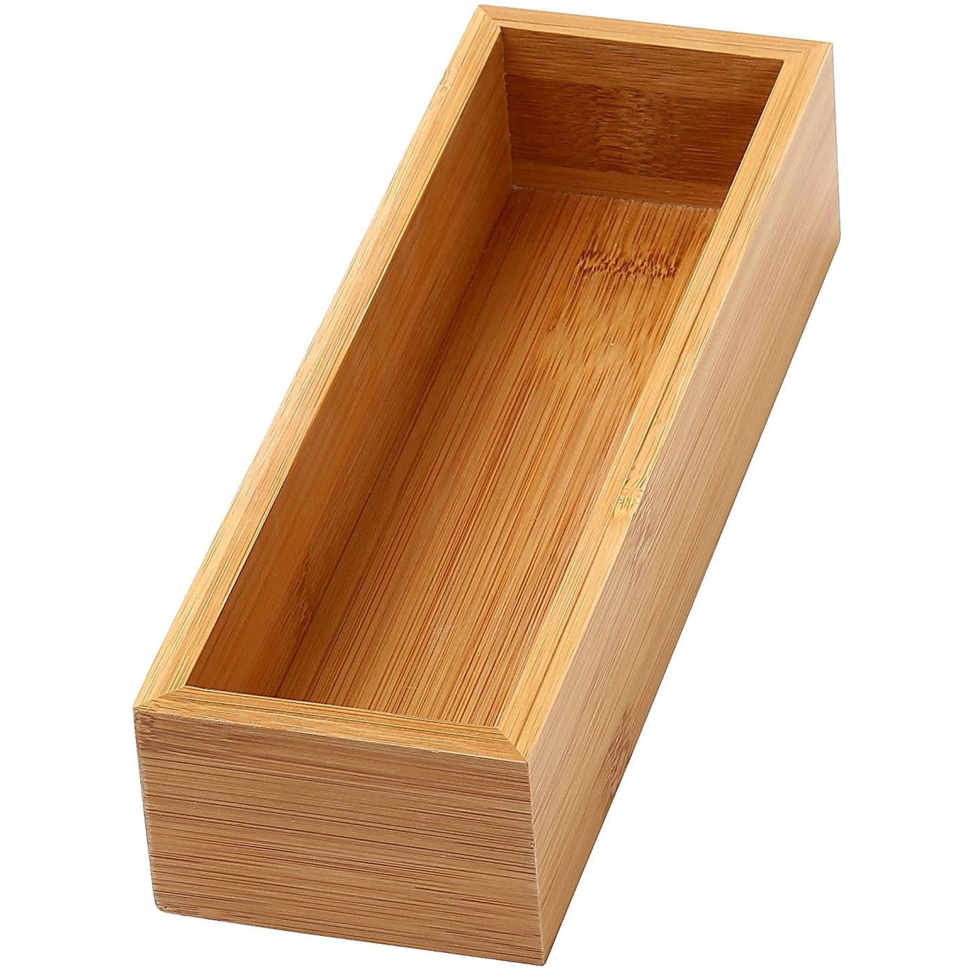 Bamboo Drawer Organizer Storage Box, Adult Brown