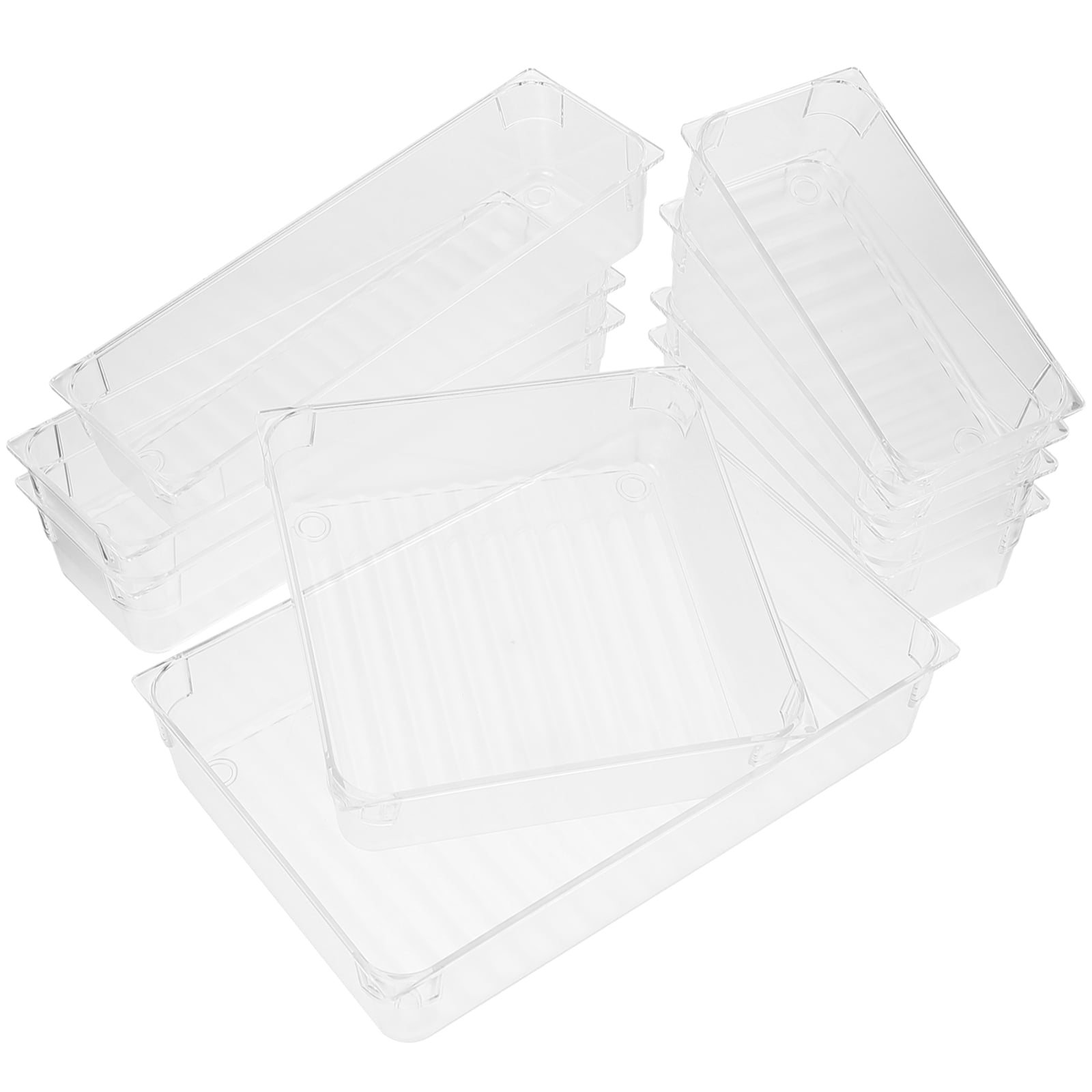 Transparent Plastic Drawer Organizer with Assorted Size Trays for Storage Use and Space Saving 1 Set - Image 3