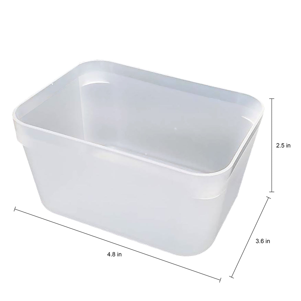 4.8" Clear Drawer Organizer Set by Simply Tidy  Small Plastic Storage Trays for Craft Supplies - Tools & Office Drawers - Stackable Design - - Image 3