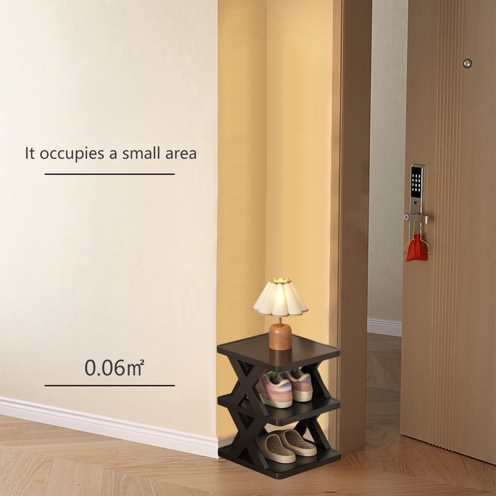 Vertical Shoe Rack - Tall Narrow Shoe Rack Organizer for Small Spaces, Bamboo Shoen Shelf for Entryway,Closet,Corner,... - Image 4