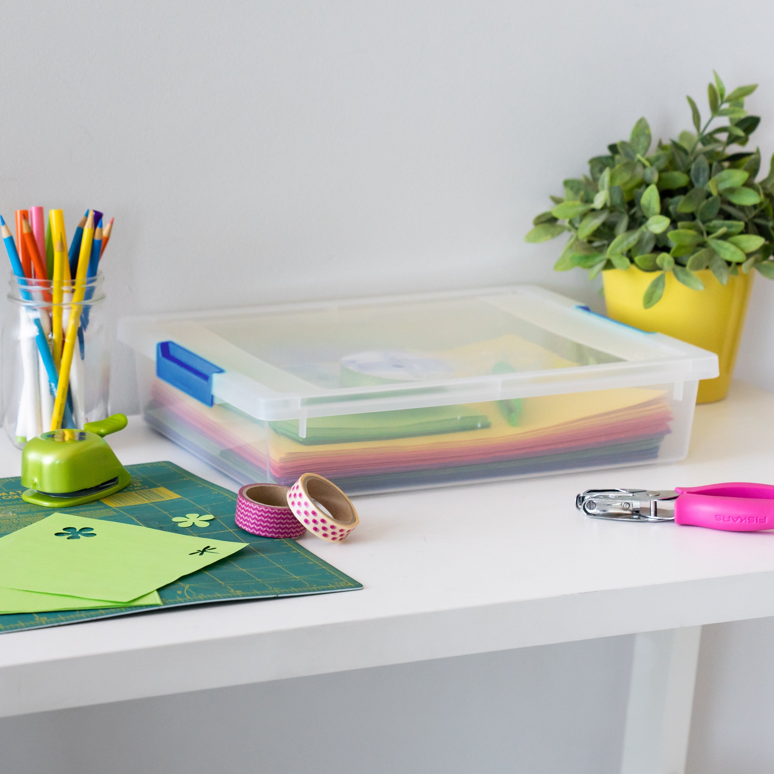 IRIS 6 Qt. Plastic Storage Bins with Lids, Clear Containers, Latching Totes - Image 5