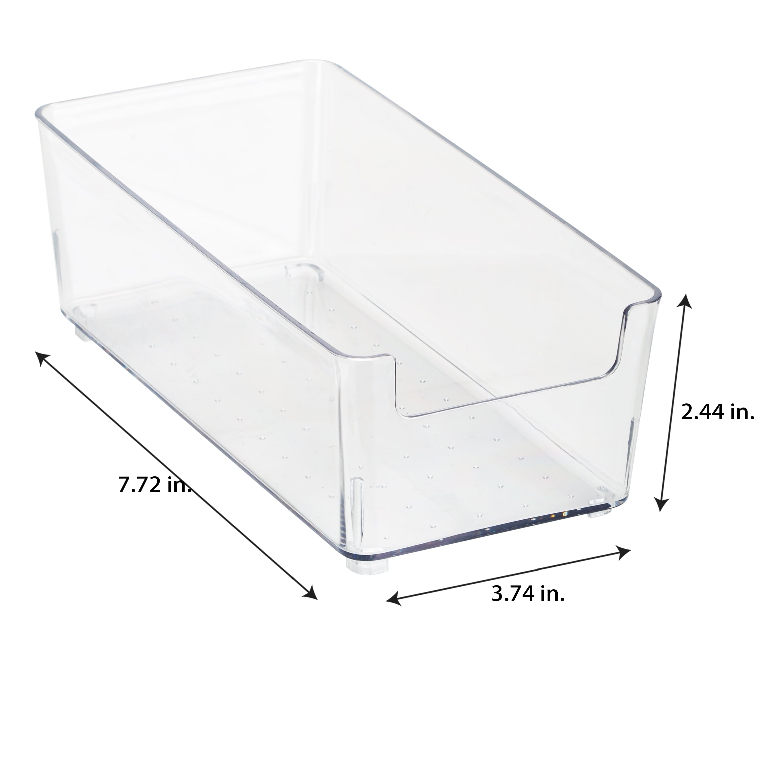 3 Pack Small Rectangular Drawer Organizer, 7.72" L x 3.74"W , Clear - Image 5