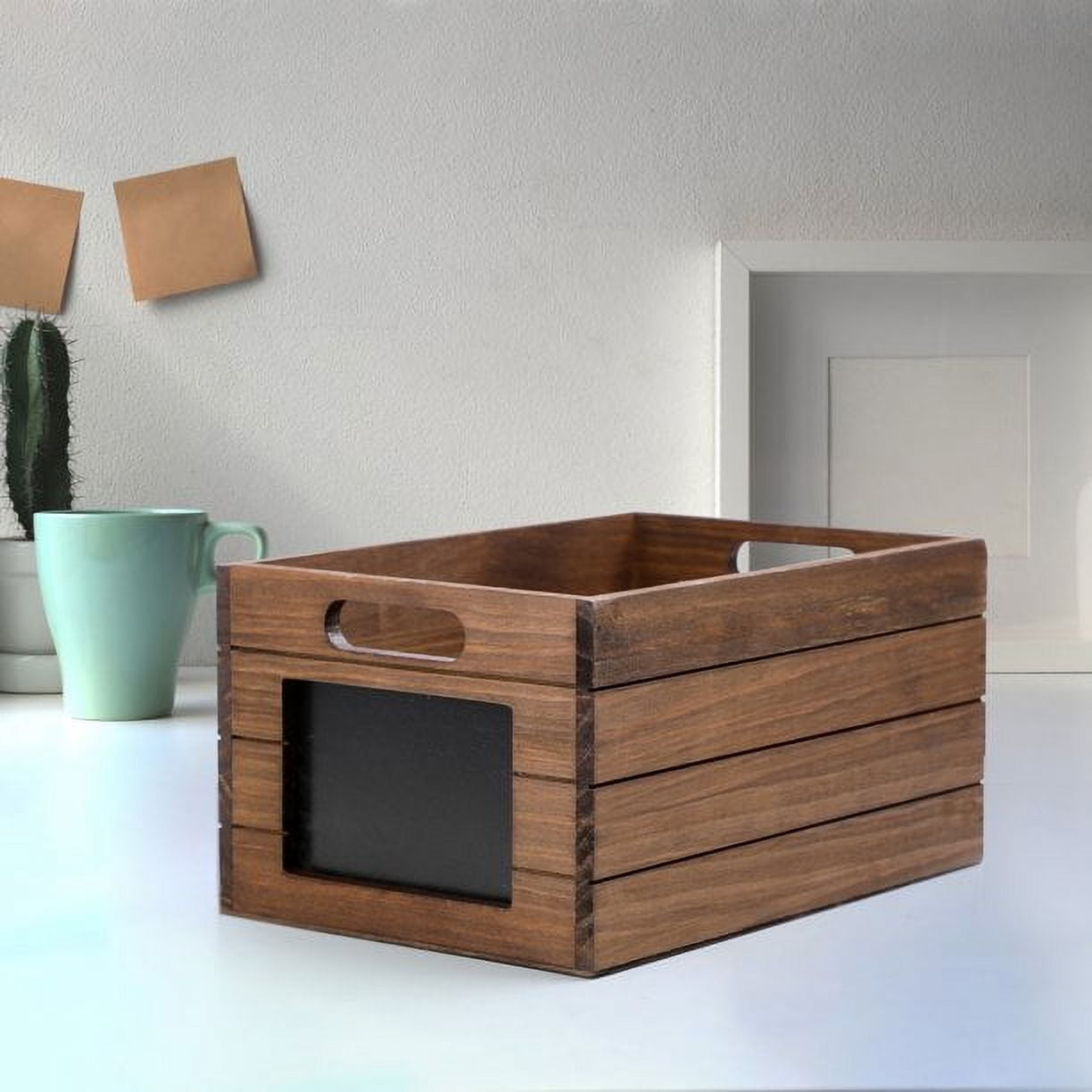 Wood Storage Crate With Chalkboard Label - Image 6