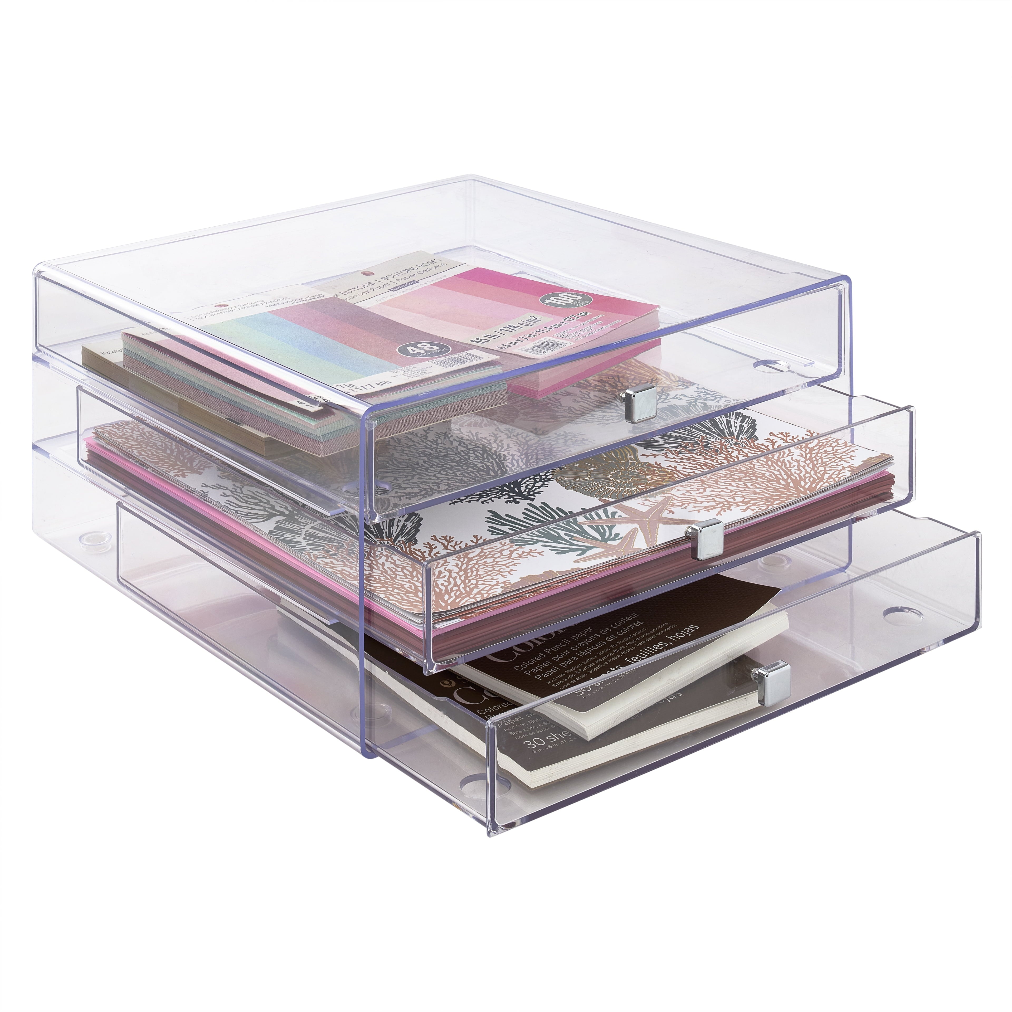 3-Drawer Cabinet Organizer, Clear - Image 4