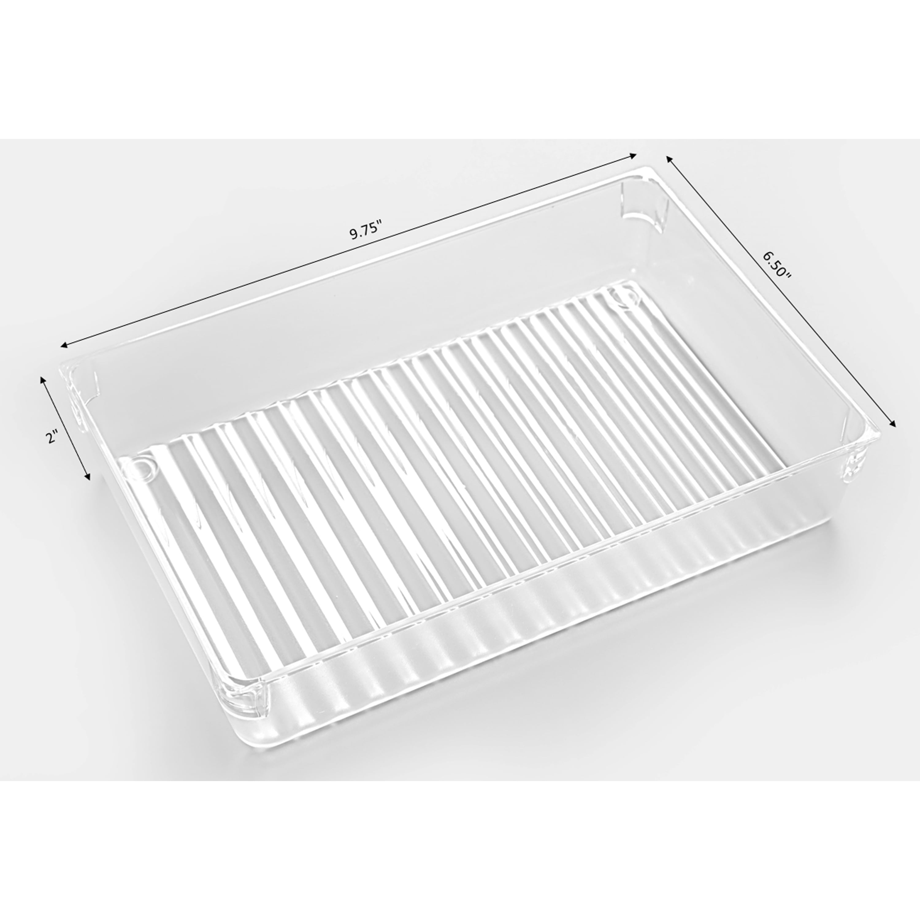 Clear Plastic Set of 3 Drawer Organizers - Image 4