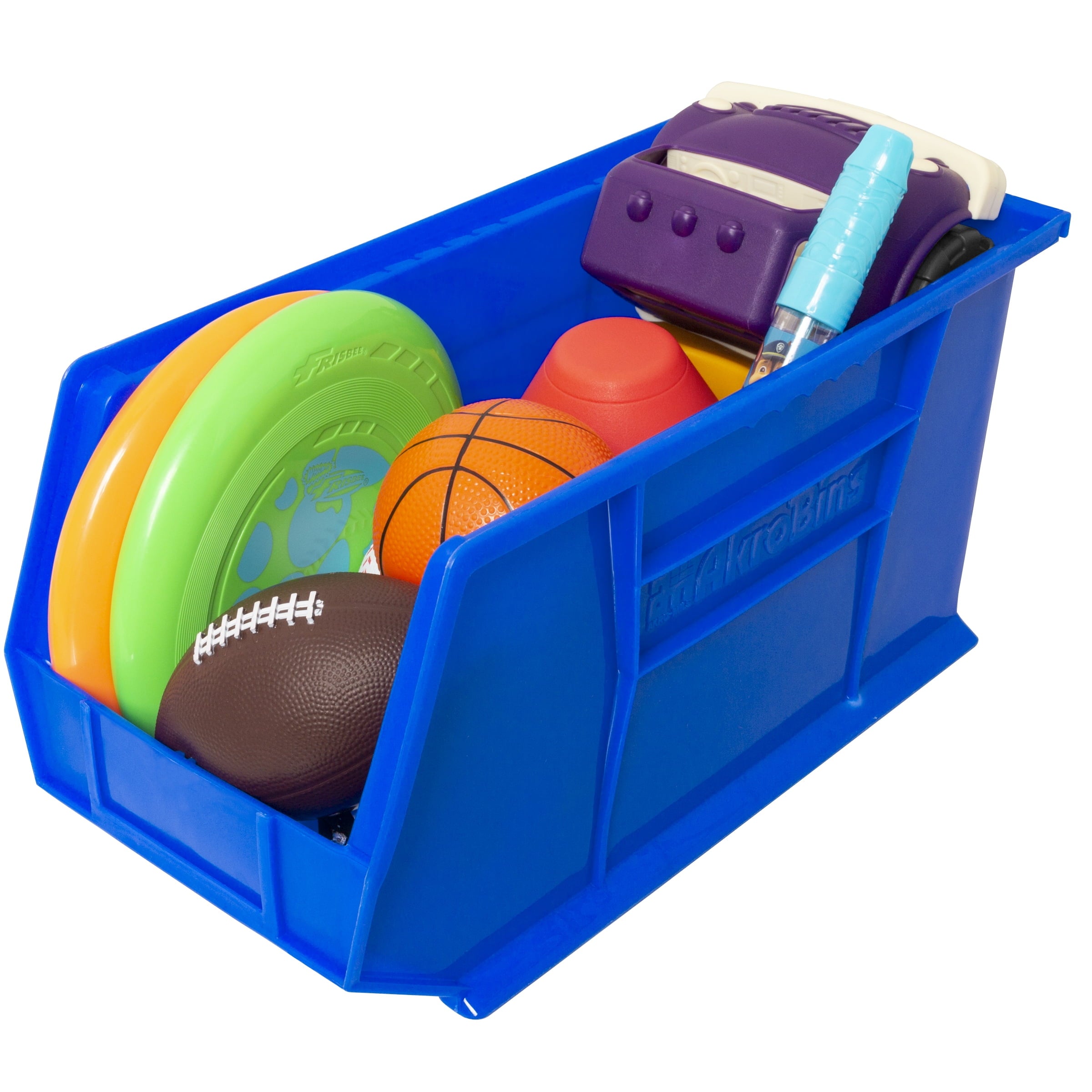 Akro-Mils 30265 AkroBins Plastic Storage Bins, Space-Saving Stackable Bins for Garage, Pantry, Craft Organization, 18-" x 8.25-" x 9-", Blue - Image 2