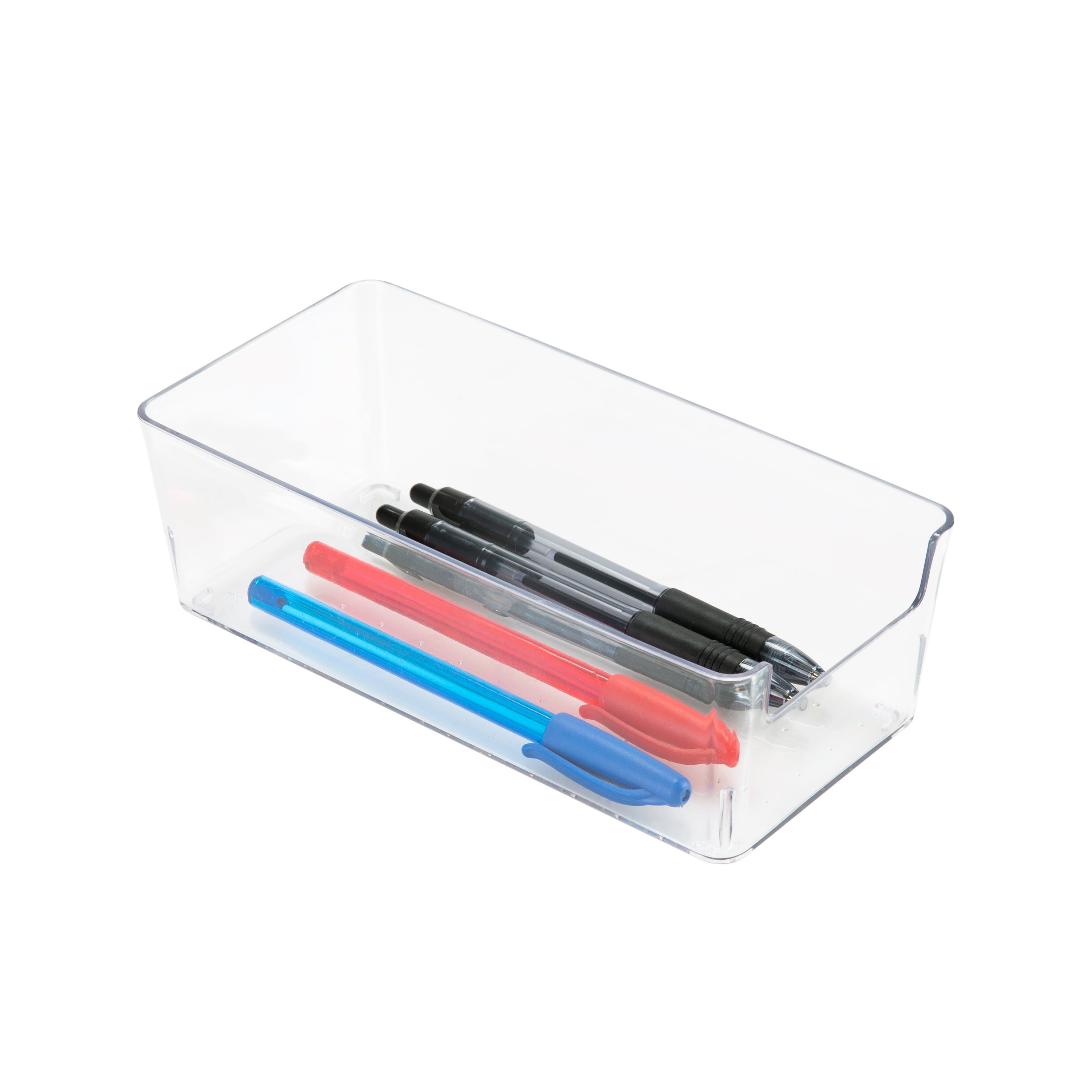 3 Pack Small Rectangular Drawer Organizer, 7.72" L x 3.74"W , Clear - Image 4