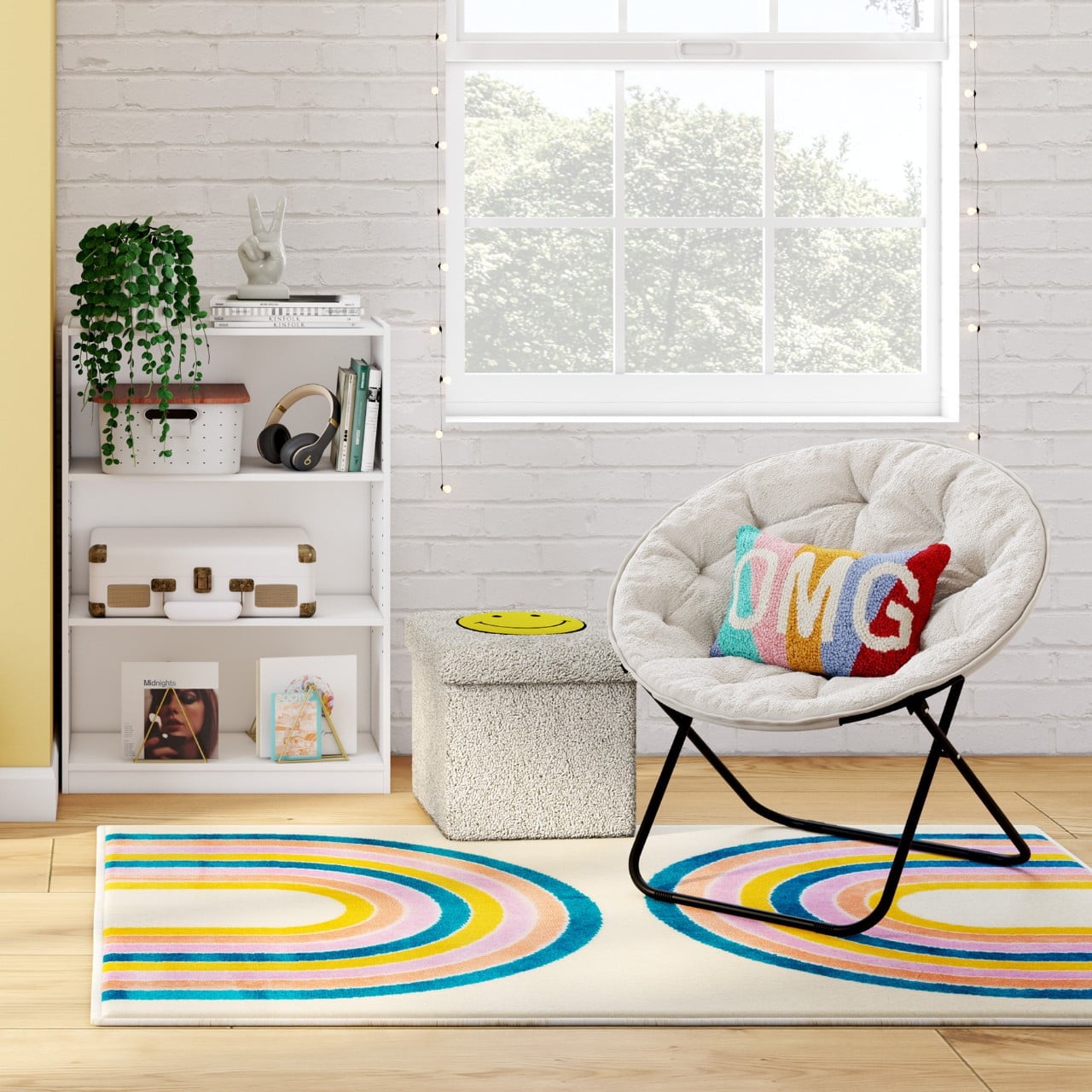 3-Shelf Bookcase with Adjustable Shelves, White - Image 5