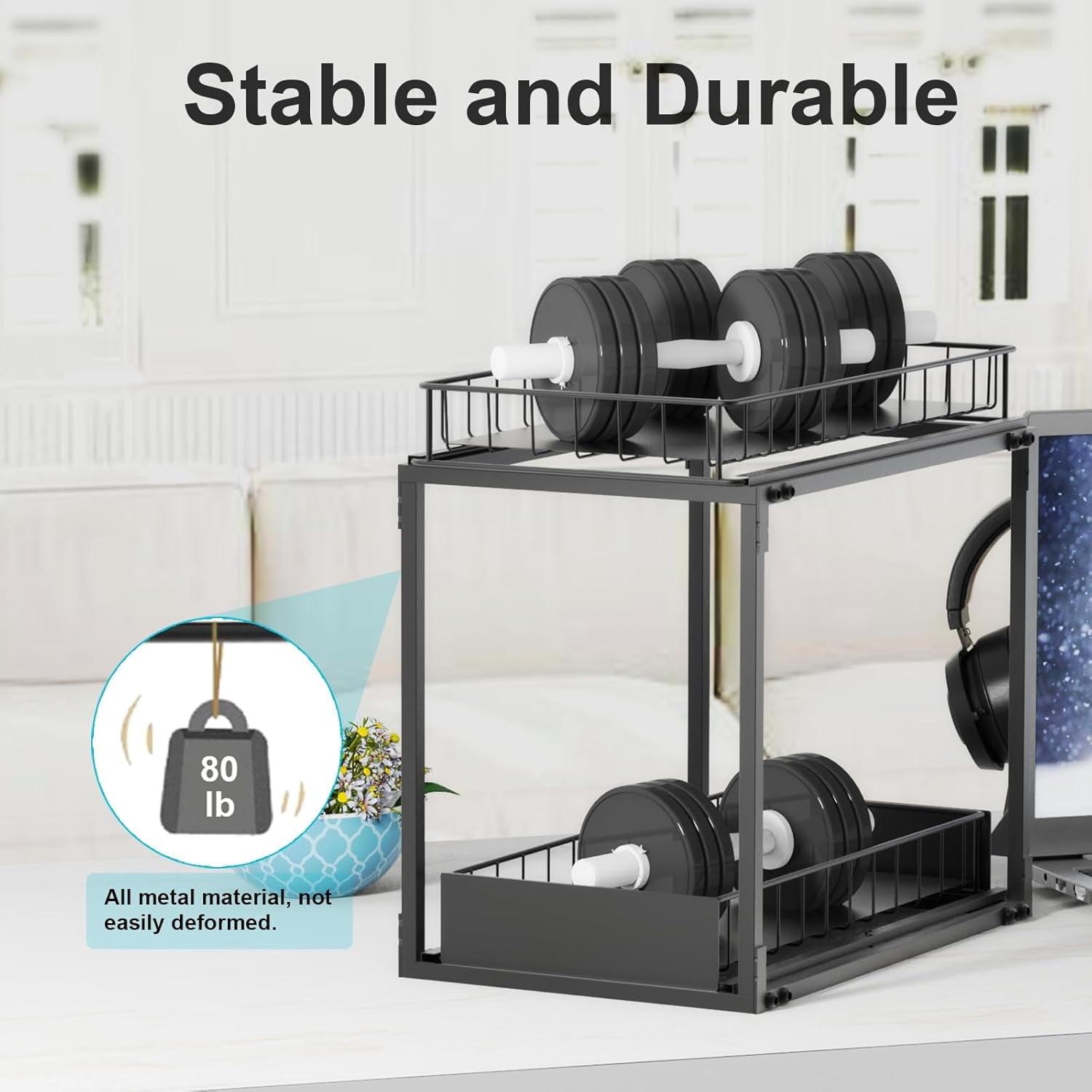 Organizer, 2 Tier Pull Out Shelves - Image 3