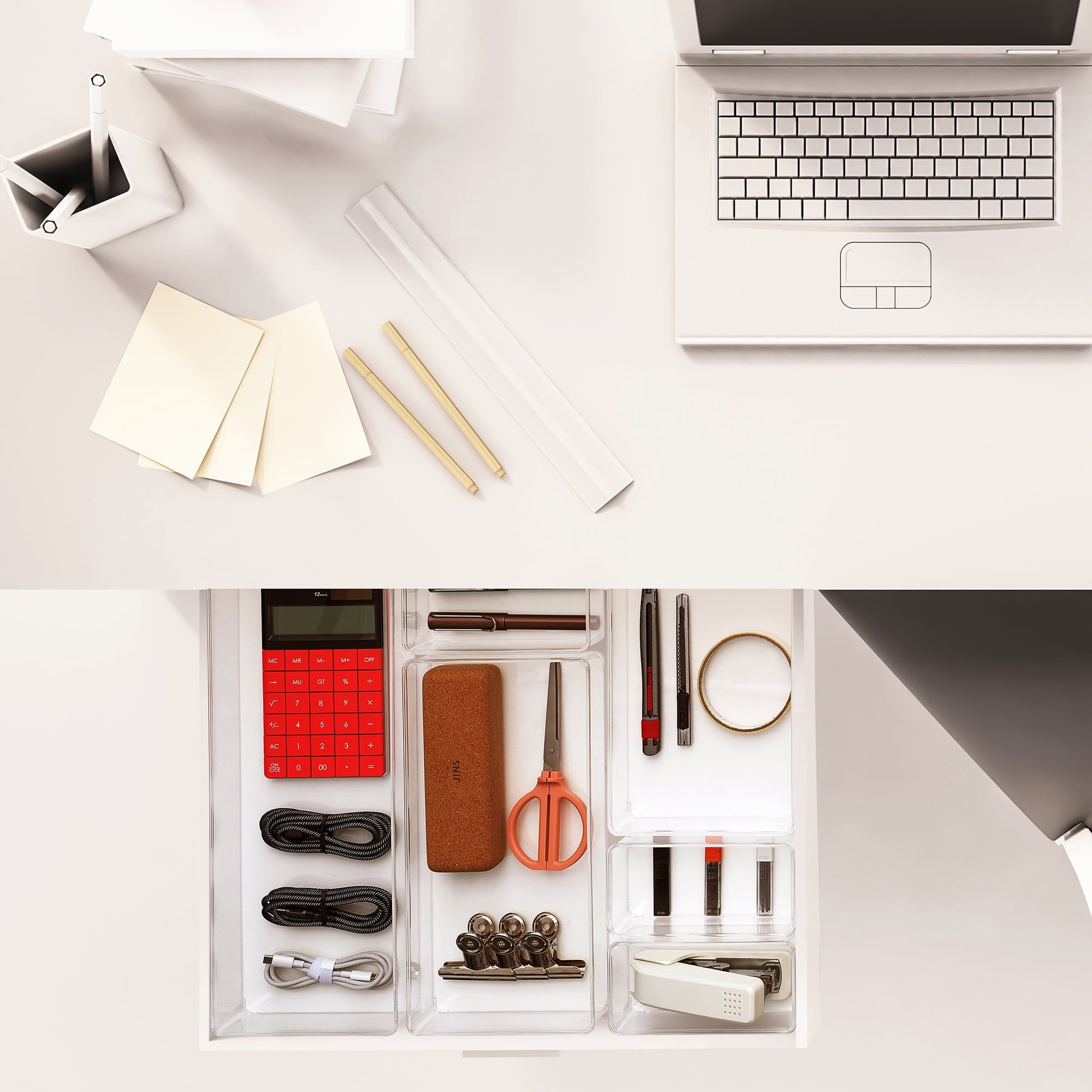 Clear Drawer Organizer Set for Kitchen Storage - Image 3