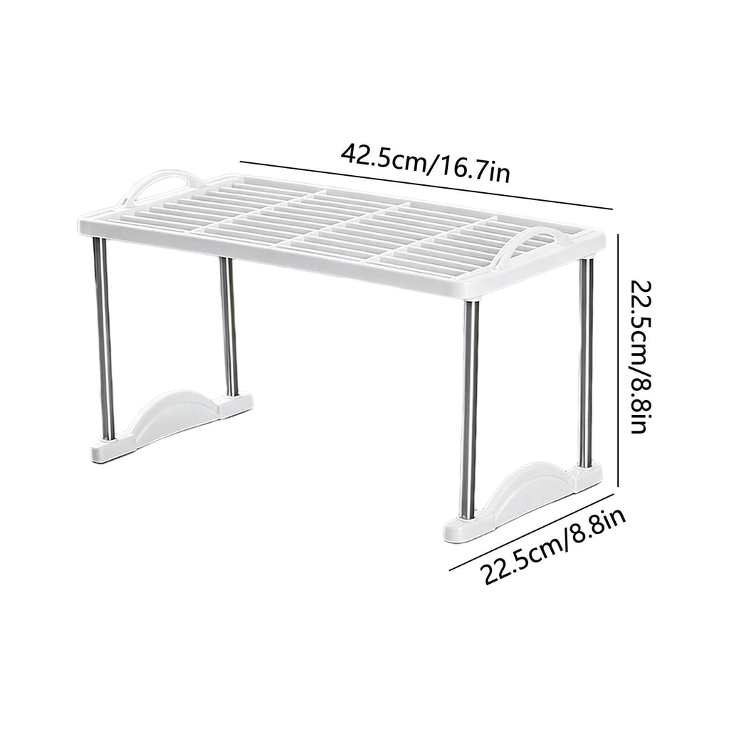 Stackable Multi Layer Storage Rack, Plastic Corner Organizer for Desktop Office Wardrobe, Multi-Purpose Shelving Unit - Image 3