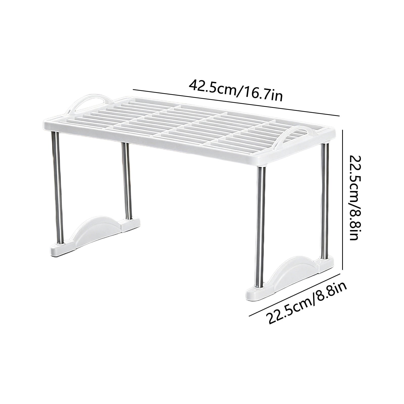 Stackable Multi Layer Storage Rack, Plastic Corner Organizer for Desktop Office Wardrobe, Multi-Purpose Shelving Unit - Image 3