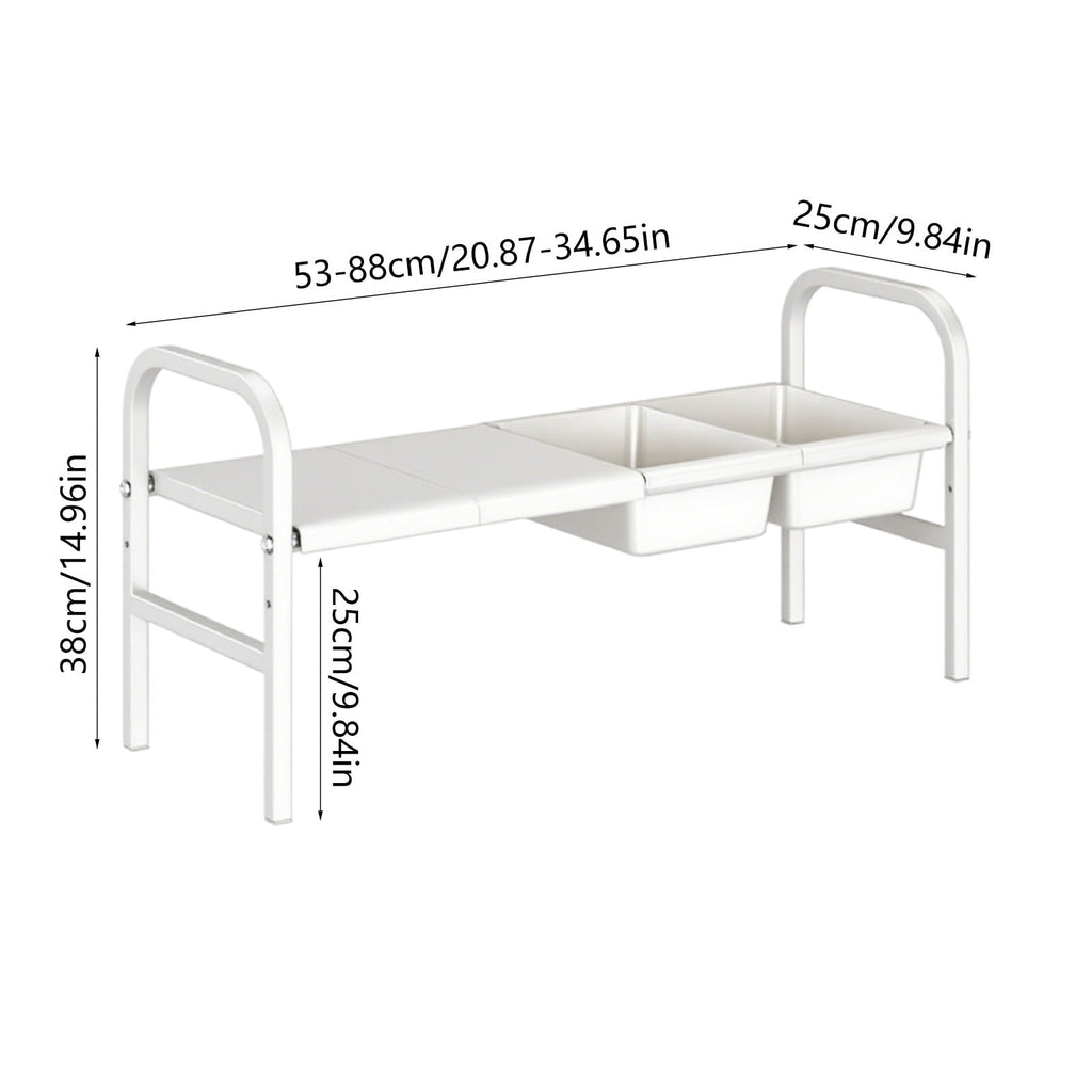 Cinvoph Scalable Cabinet Organizer Shelf Versatile Countertop Spice Rack Space Saving for Kitchen Bathroom Desk Pantry Utensils Home Storage - Image 3
