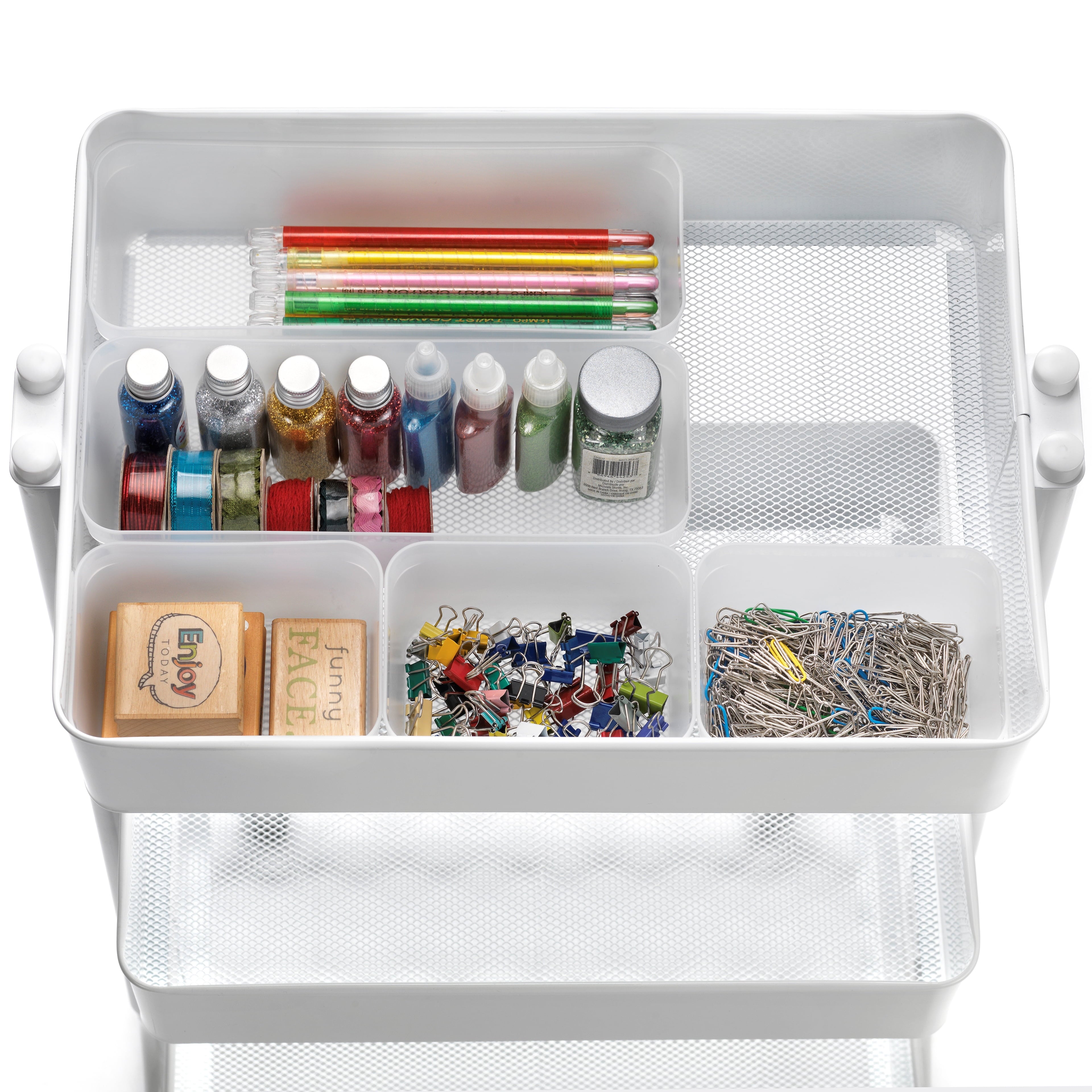 4.8" Clear Drawer Organizer Set by Simply Tidy  Small Plastic Storage Trays for Craft Supplies - Tools & Office Drawers - Stackable Design - - Image 2