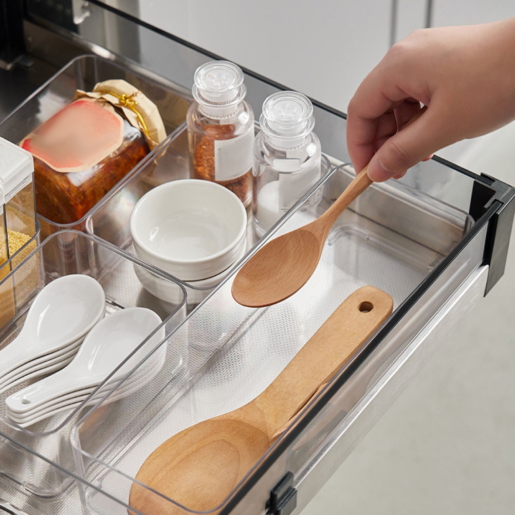 2-Pack Multi-Function Transparent Drawer Organizers for Kitchen, Office, Closet Storage and Home Organization - Image 4