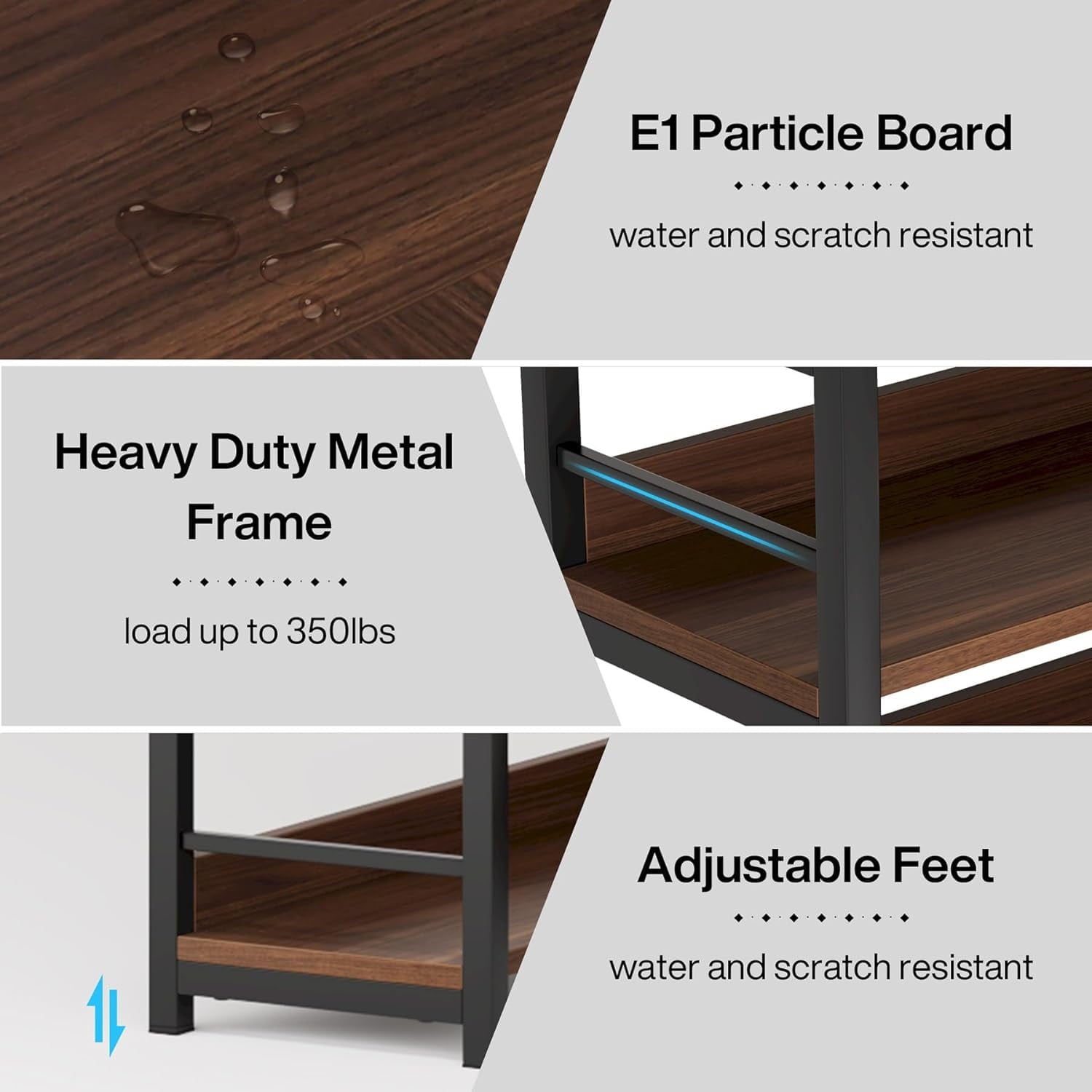 9 Tiers Corner Shoe Rack, Tall Shoe Rack Organizer, Large Shoe Storage Shelf for Entryway Hallway Closet, Rustic Brown - Image 5