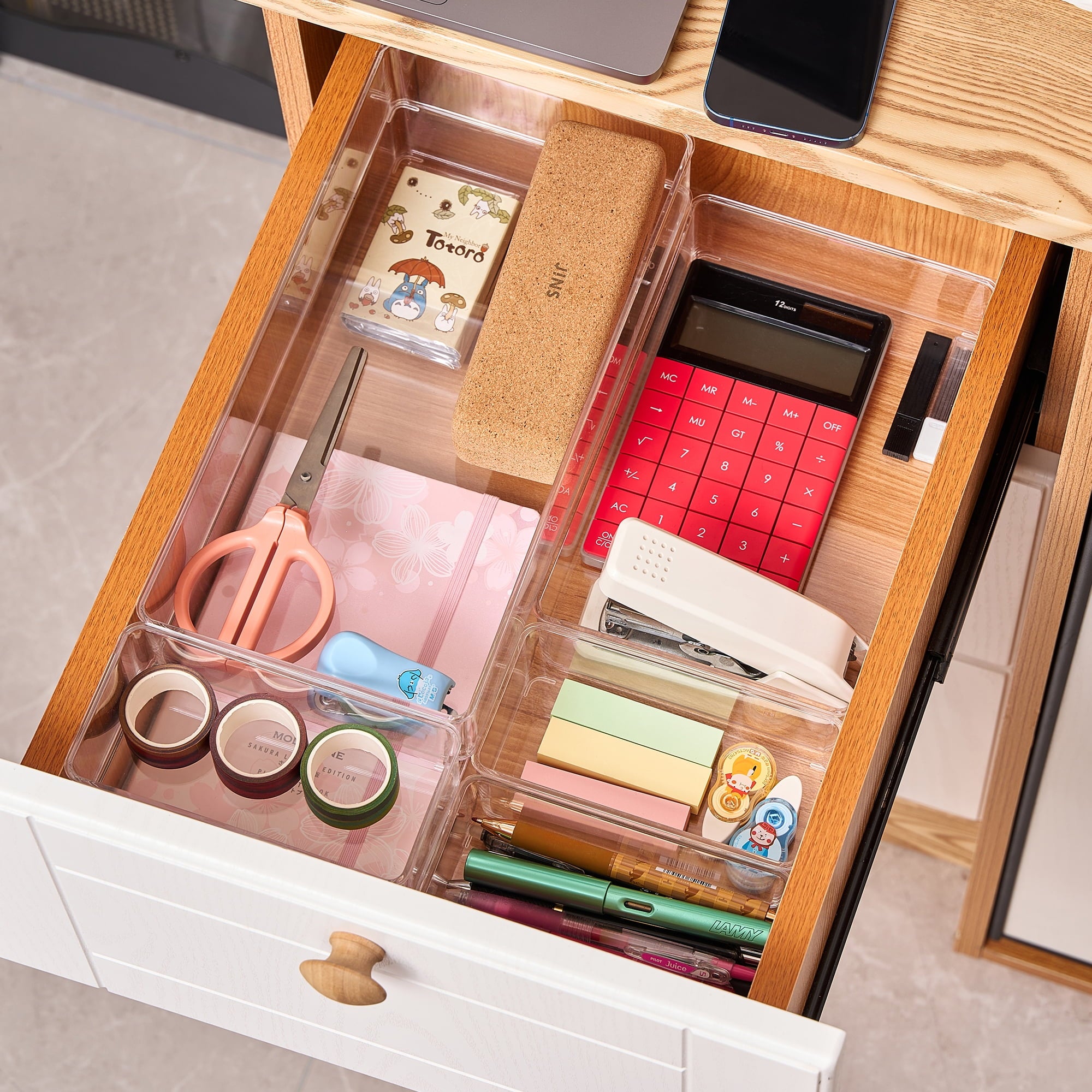 Clear Drawer Organizer Set for Kitchen Storage - Image 4