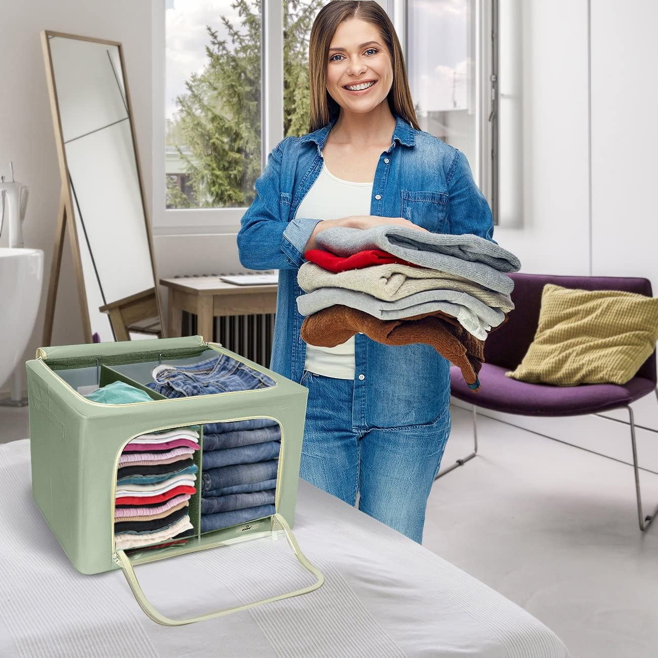 Storage Bins with Divided Interior - Image 2